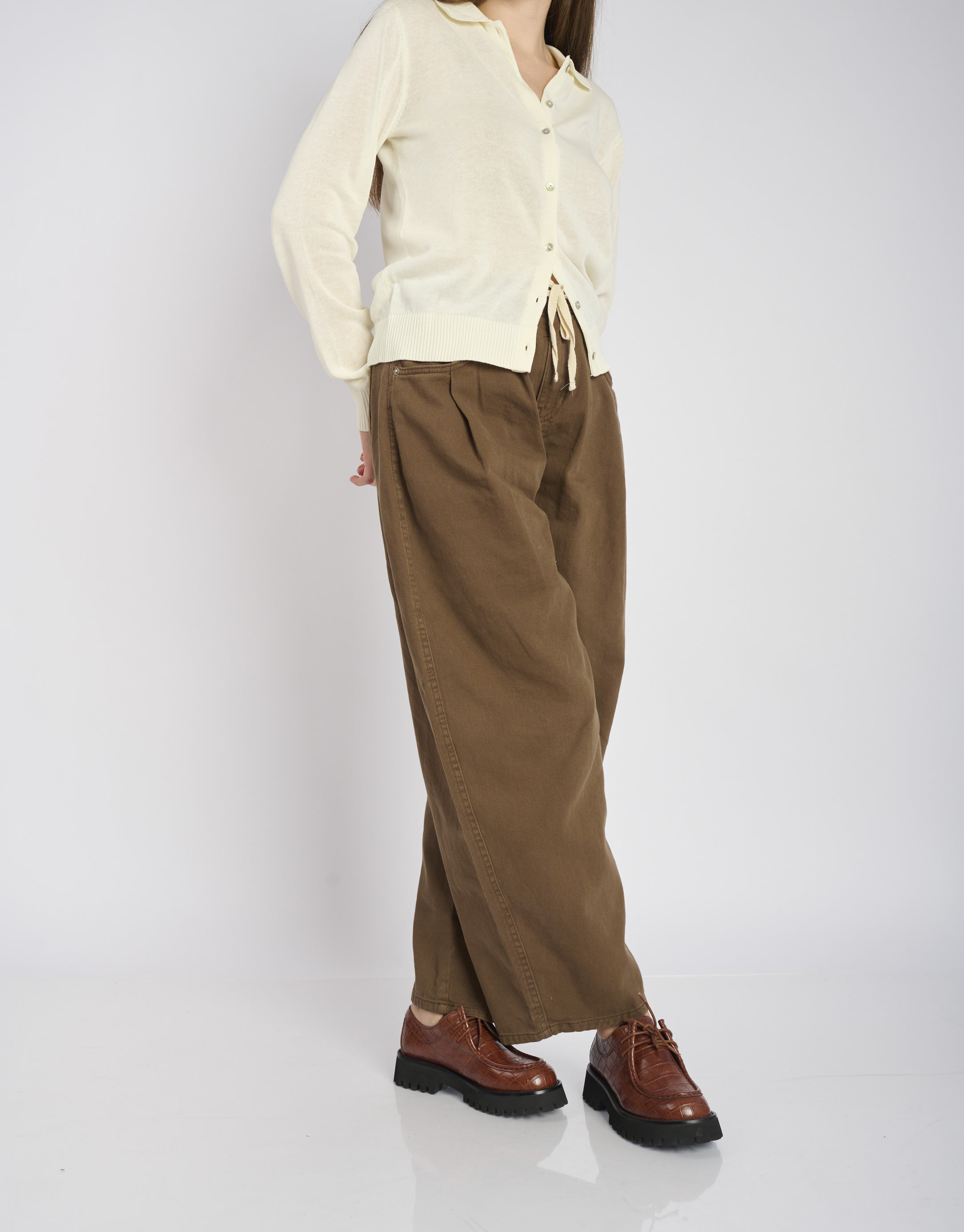 נעלי נשים - Jeffrey Campbell - נעלי אוקספורד WRITER CROC - חום3