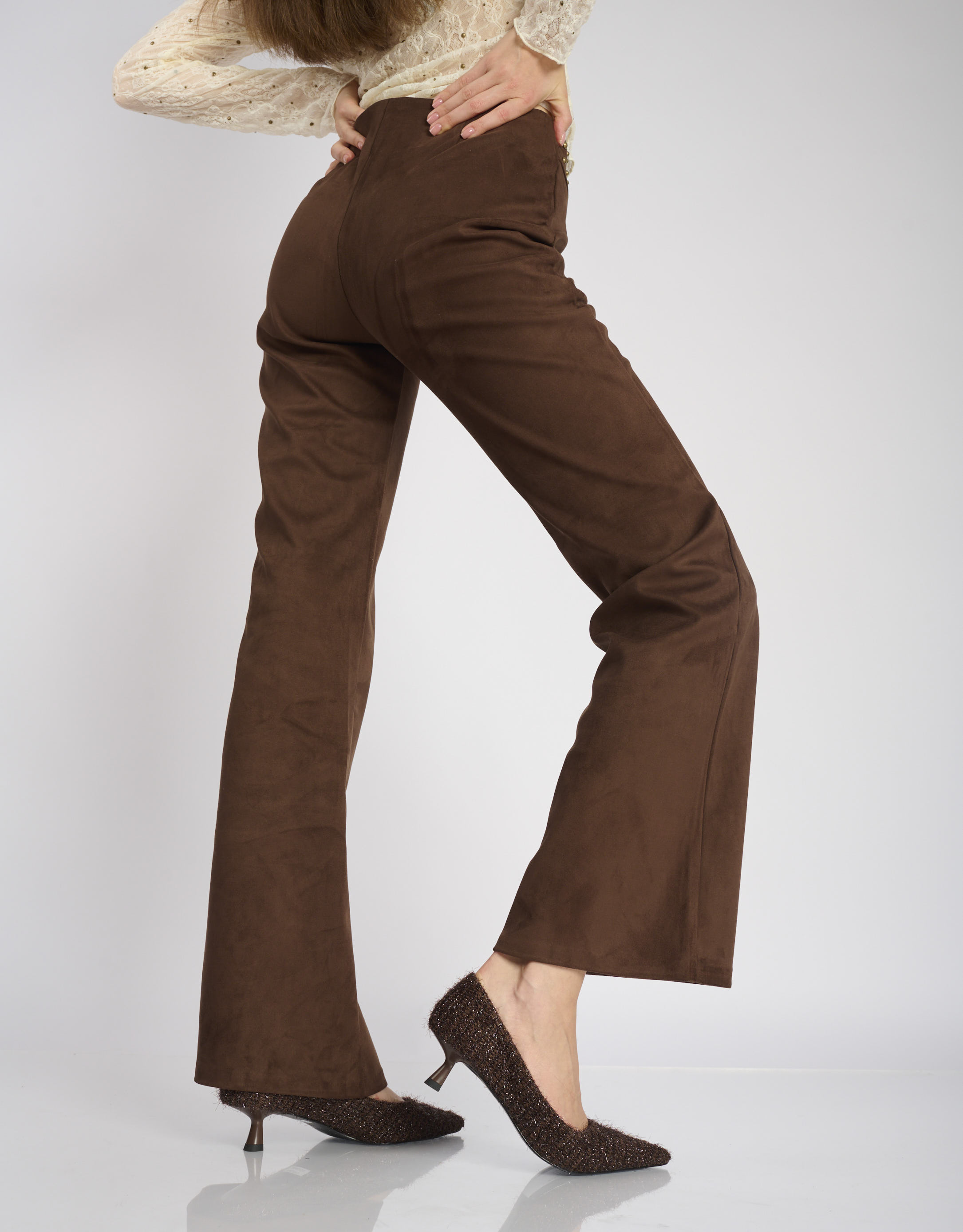 נעלי נשים - Bibi lou - נעלי סירה עם עקב LOBELIA - חום כהה1