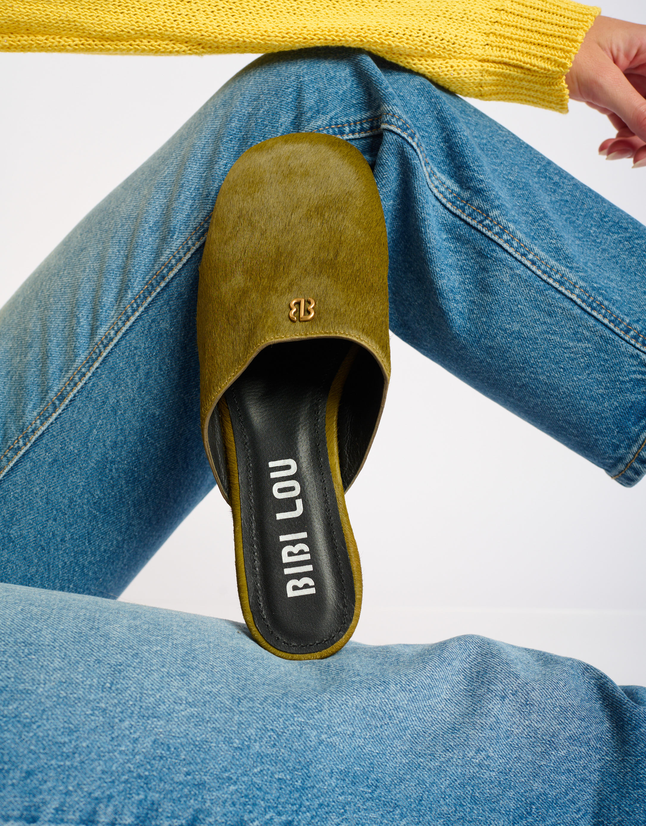 נעלי נשים - Bibi lou - כפכפים שטוחים MARANTA - חאקי1