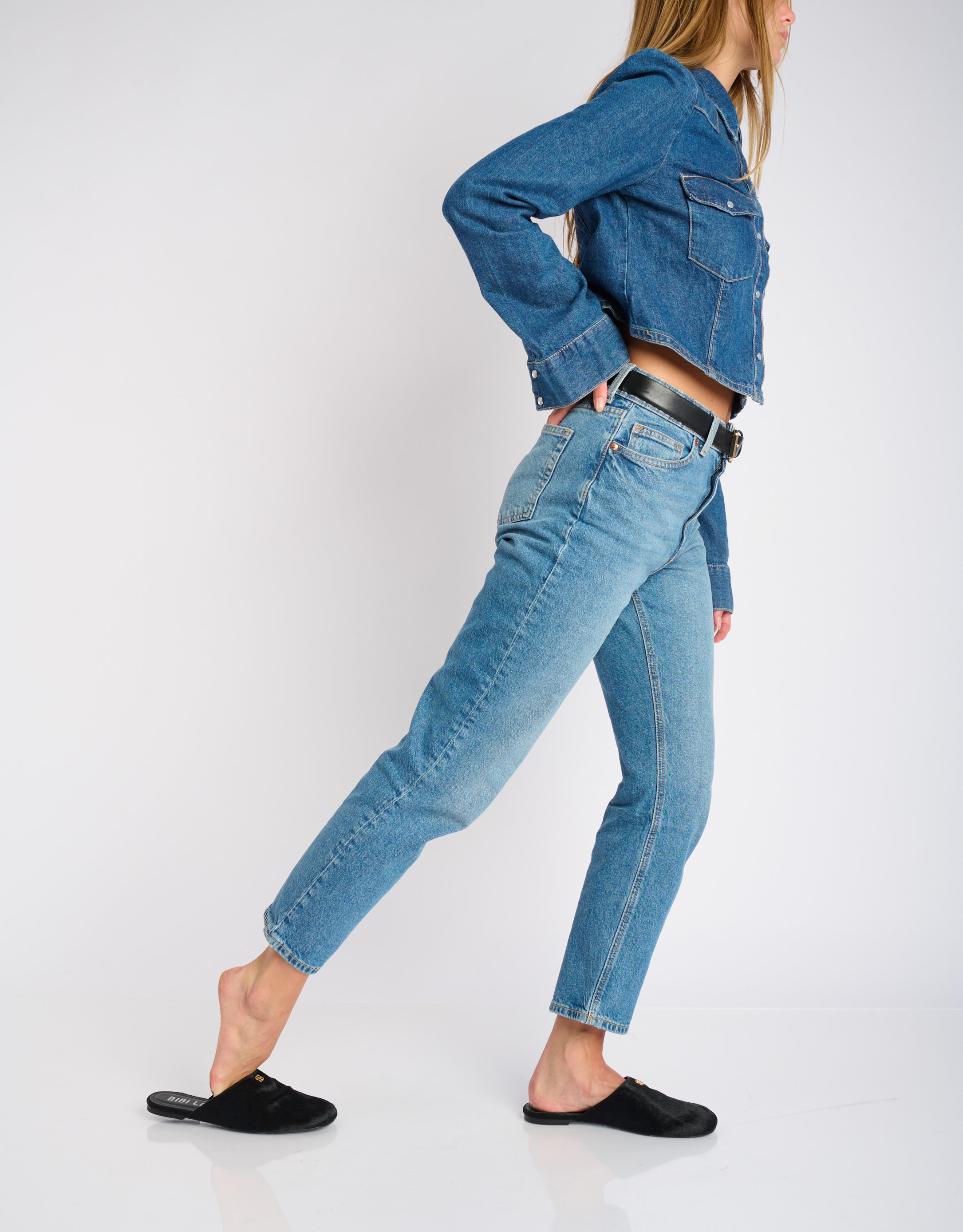 נעלי נשים - Bibi lou - כפכפים שטוחים MARANTA - שחור1