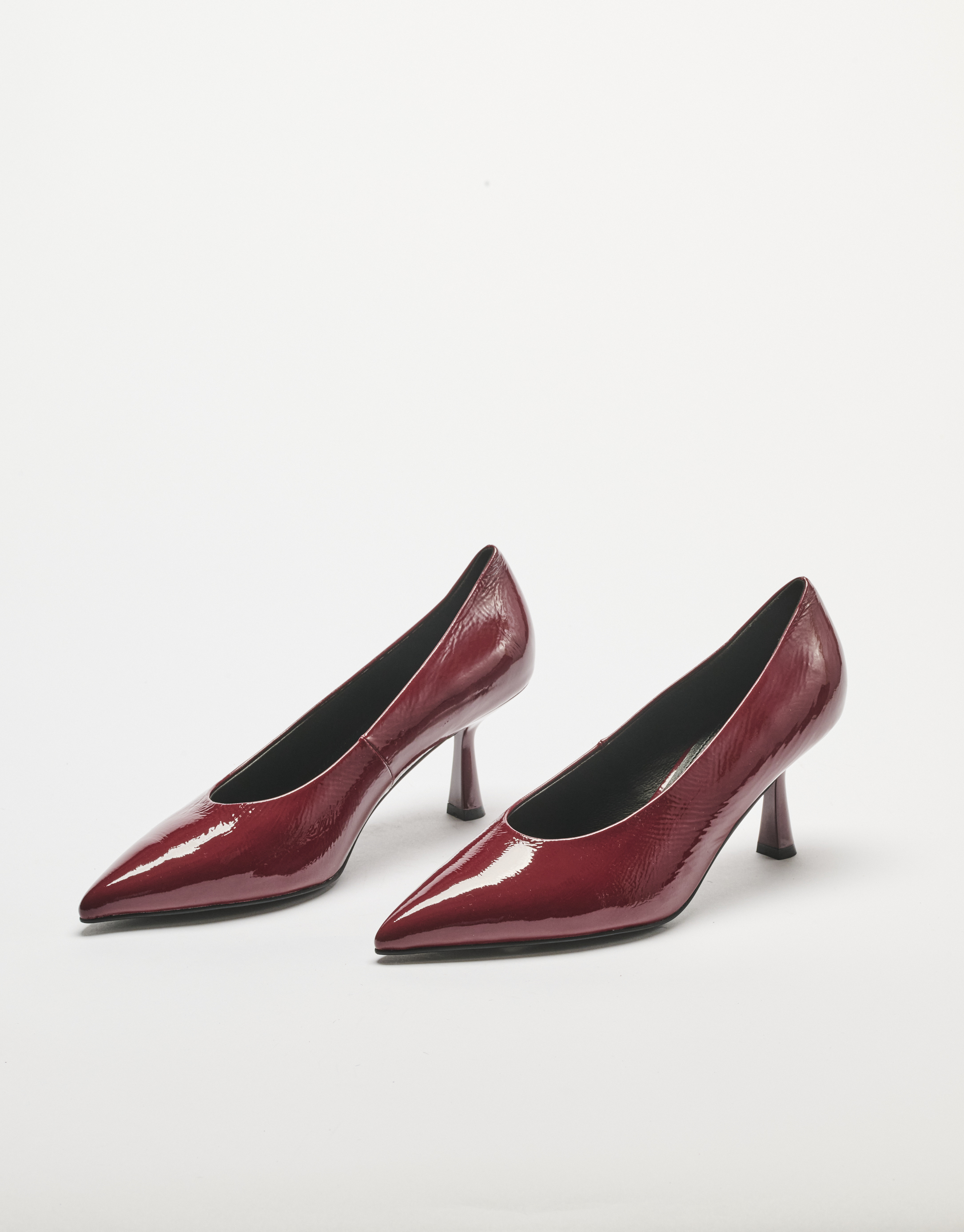 נעלי נשים - Bibi lou - נעלי סירה עקב גבוה TIARE - בורדו4