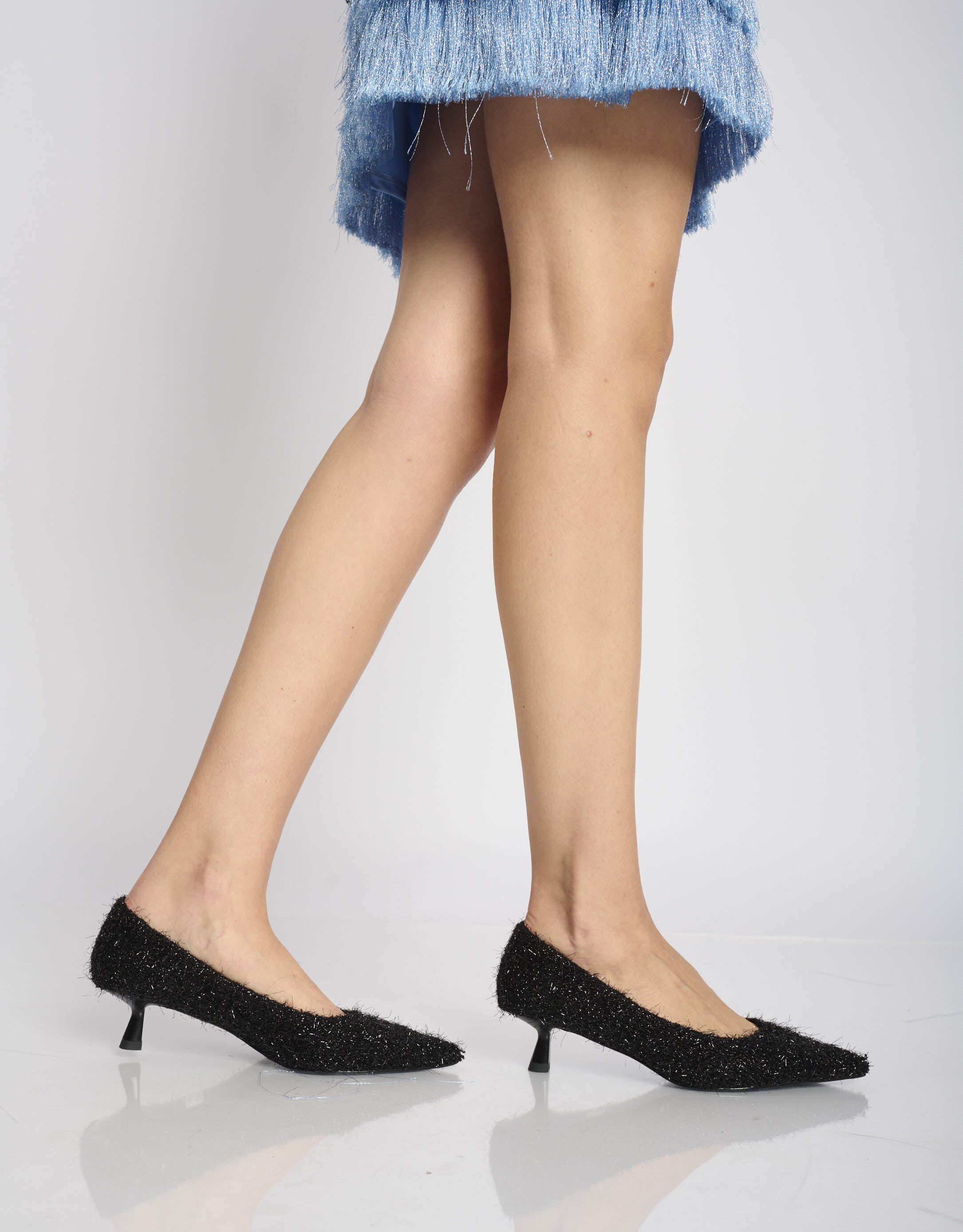 נעלי נשים - Bibi lou - נעלי סירה עם עקב LOBELIA - שחור4