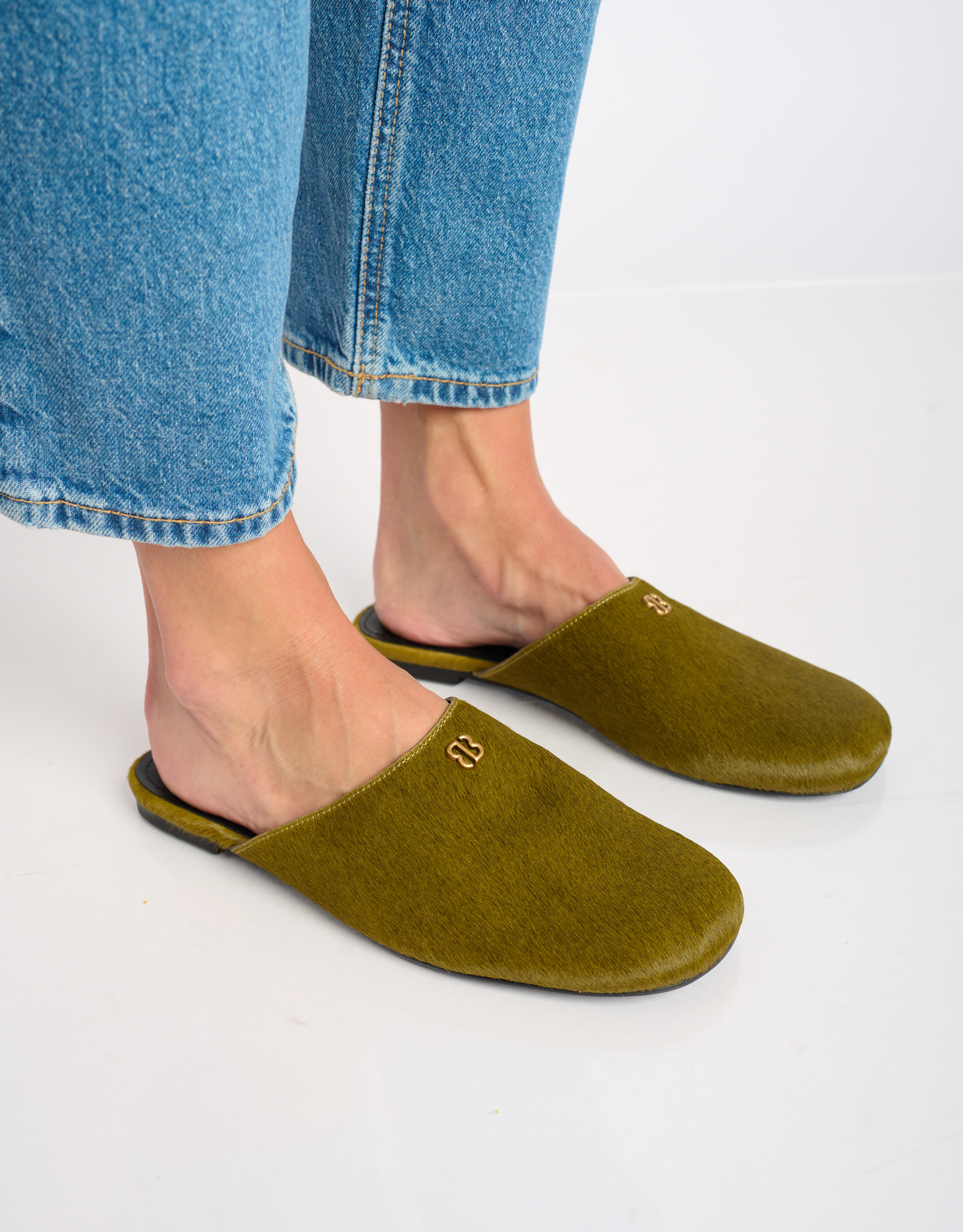 נעלי נשים - Bibi lou - כפכפים שטוחים MARANTA - חאקי4