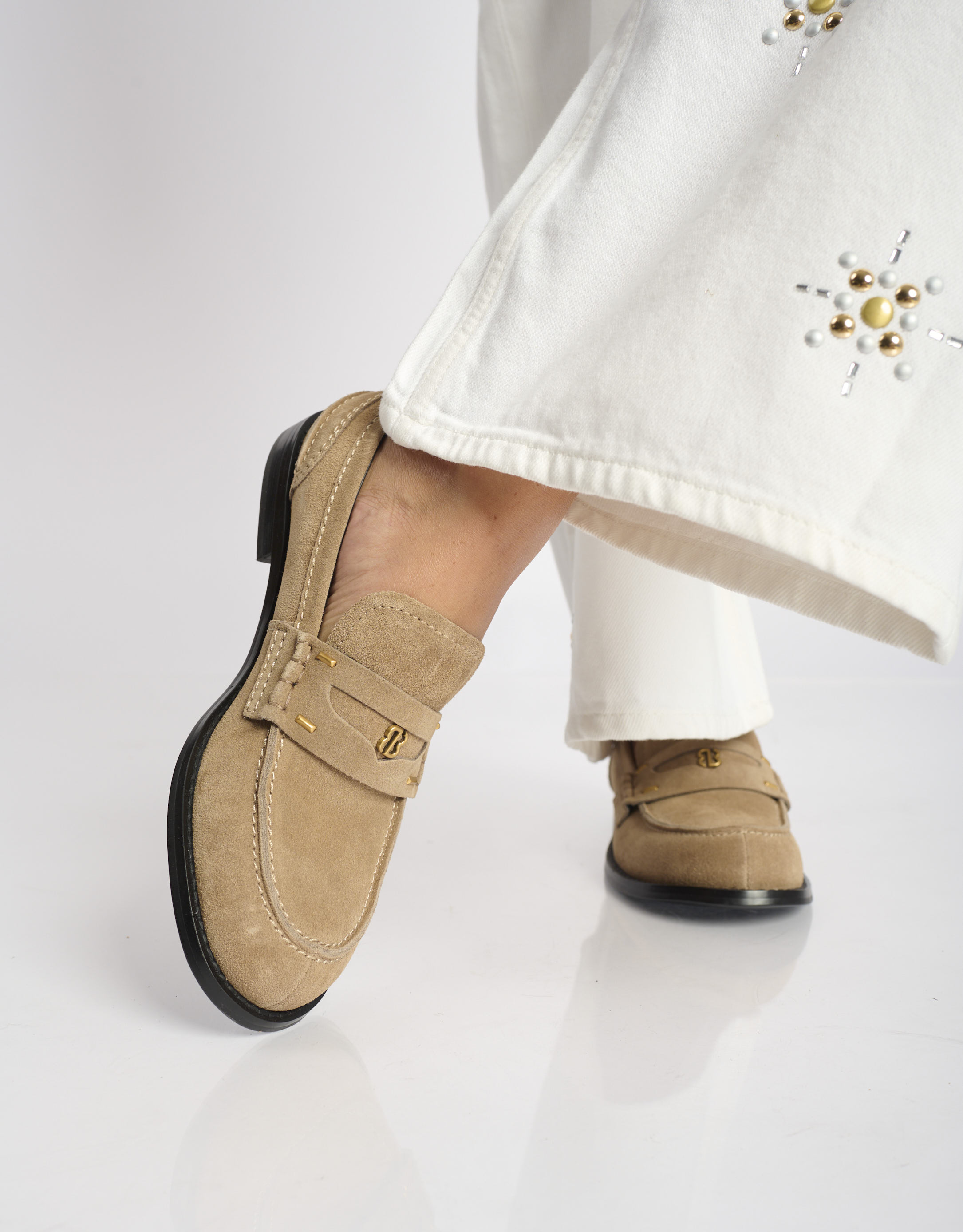 נעלי נשים - Bibi lou - נעלי מוקסין זמש DALIA - בז'3