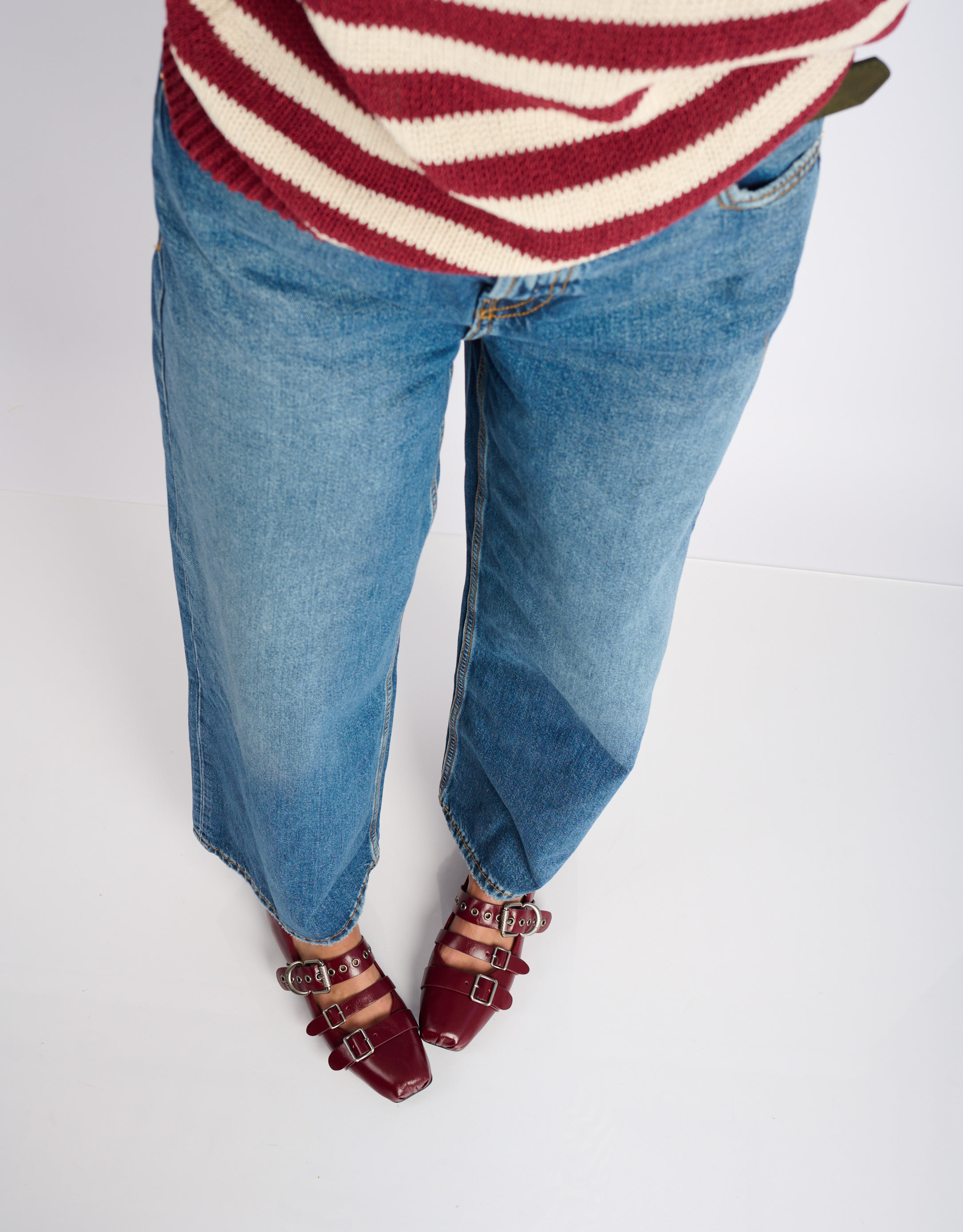 נעלי נשים - Bibi lou - נעלי סירה  שטוחות AGAVE - בורדו3