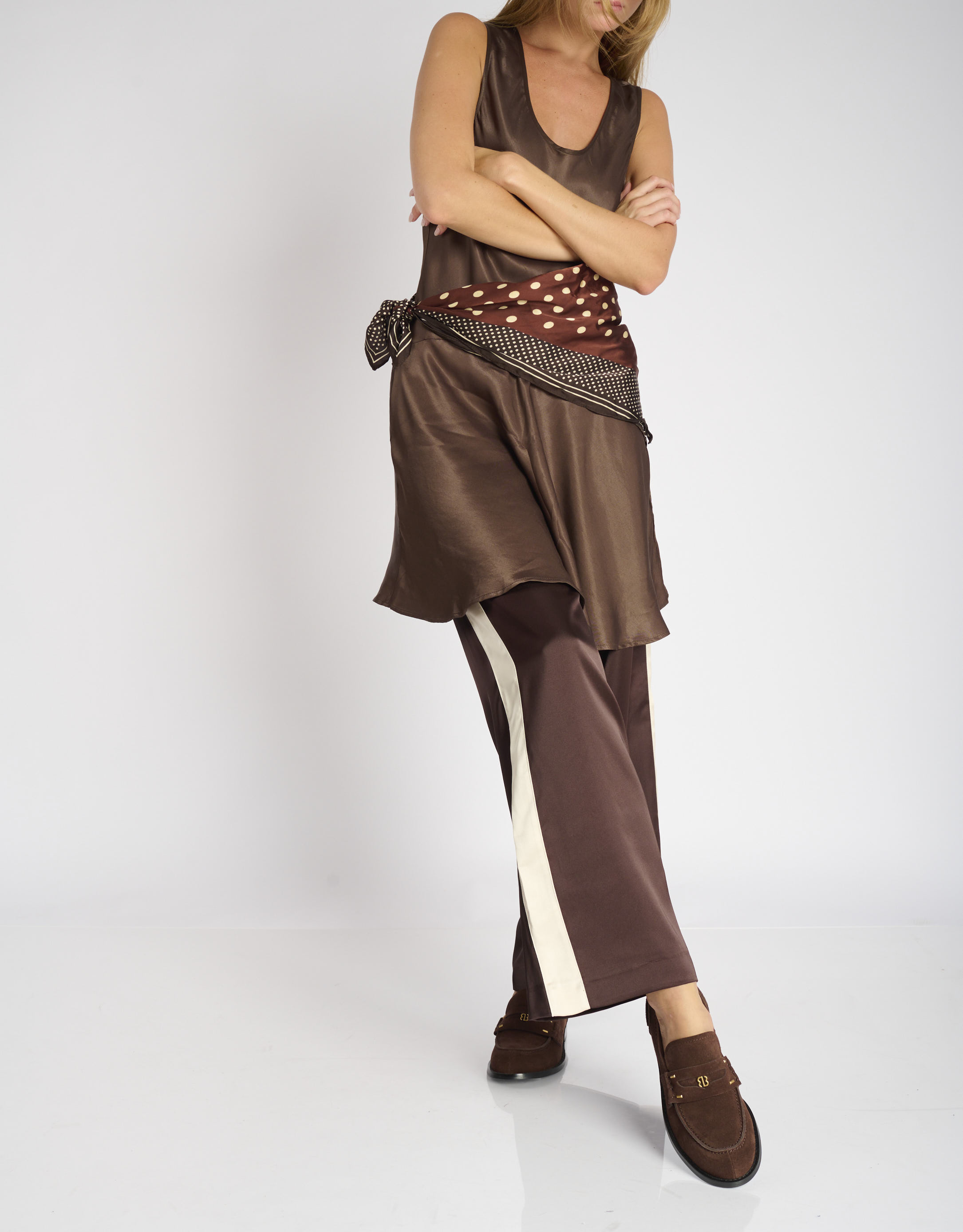 נעלי נשים - Bibi lou - נעלי מוקסין זמש DALIA - חום כהה3