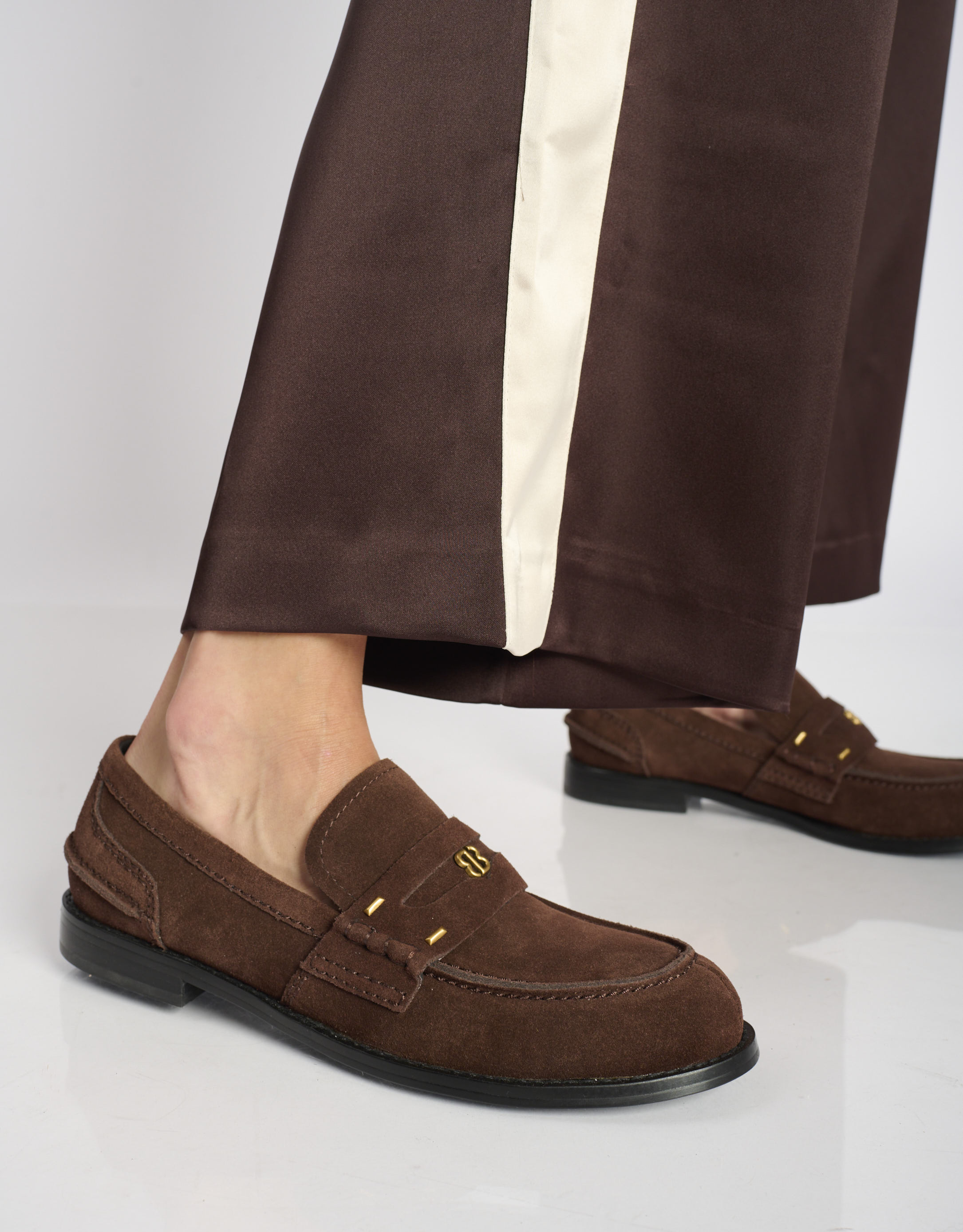 נעלי נשים - Bibi lou - נעלי מוקסין זמש DALIA - חום כהה4