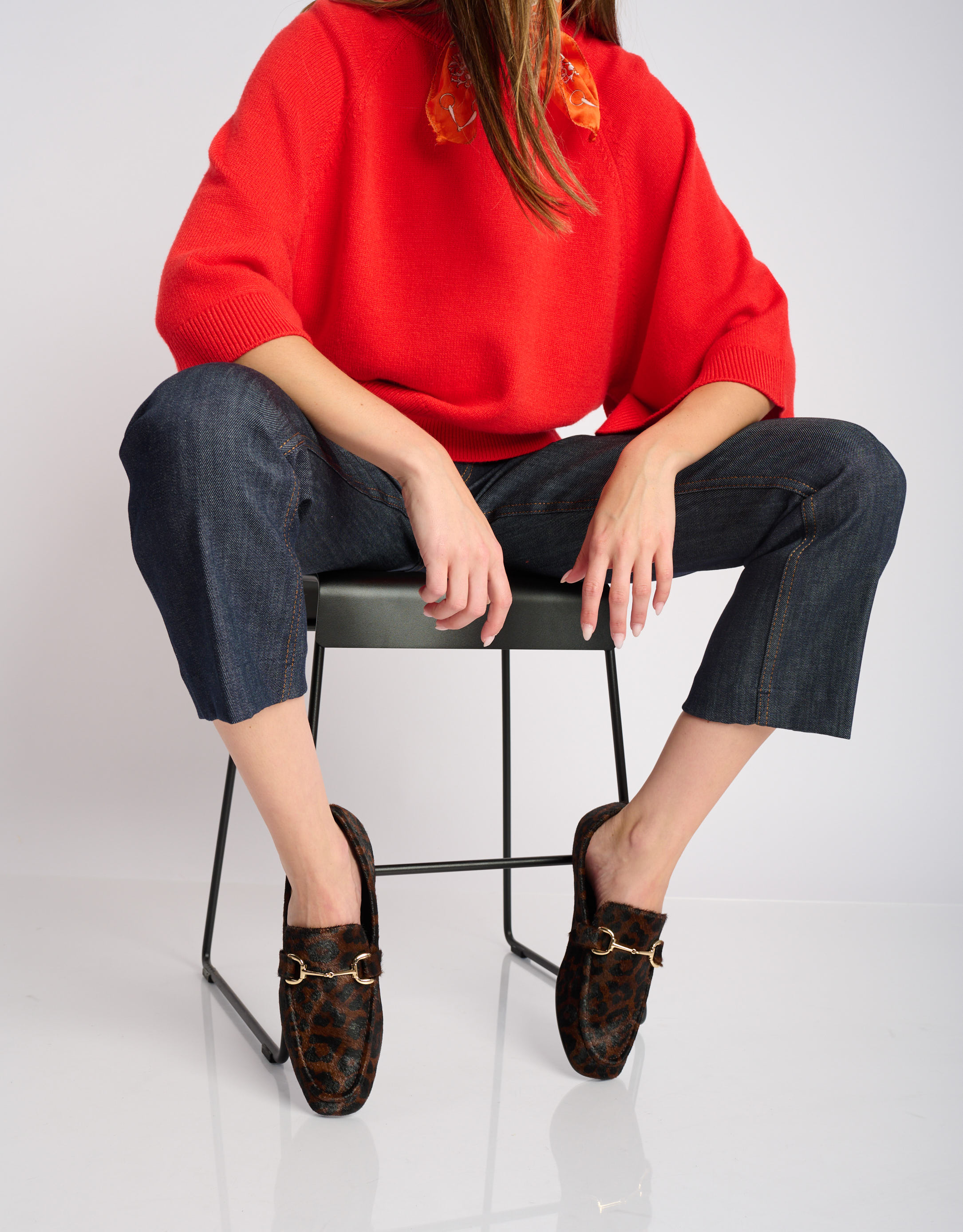 נעלי נשים - Bibi lou - נעלי מוקסין עם הדפס ASHE - נמר1