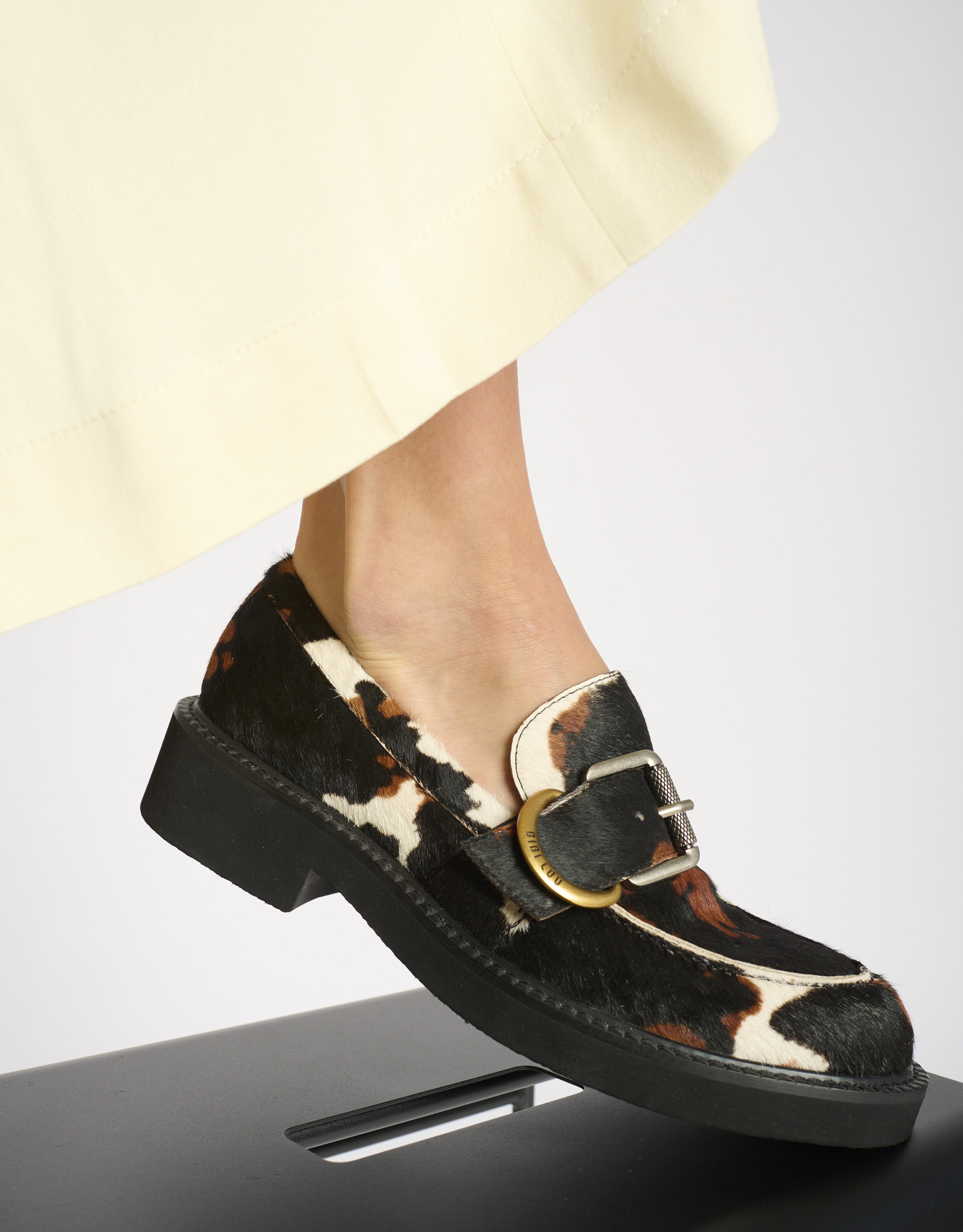 נעלי נשים - Bibi lou - נעלי מוקסין KIMIA - לבן   חום2