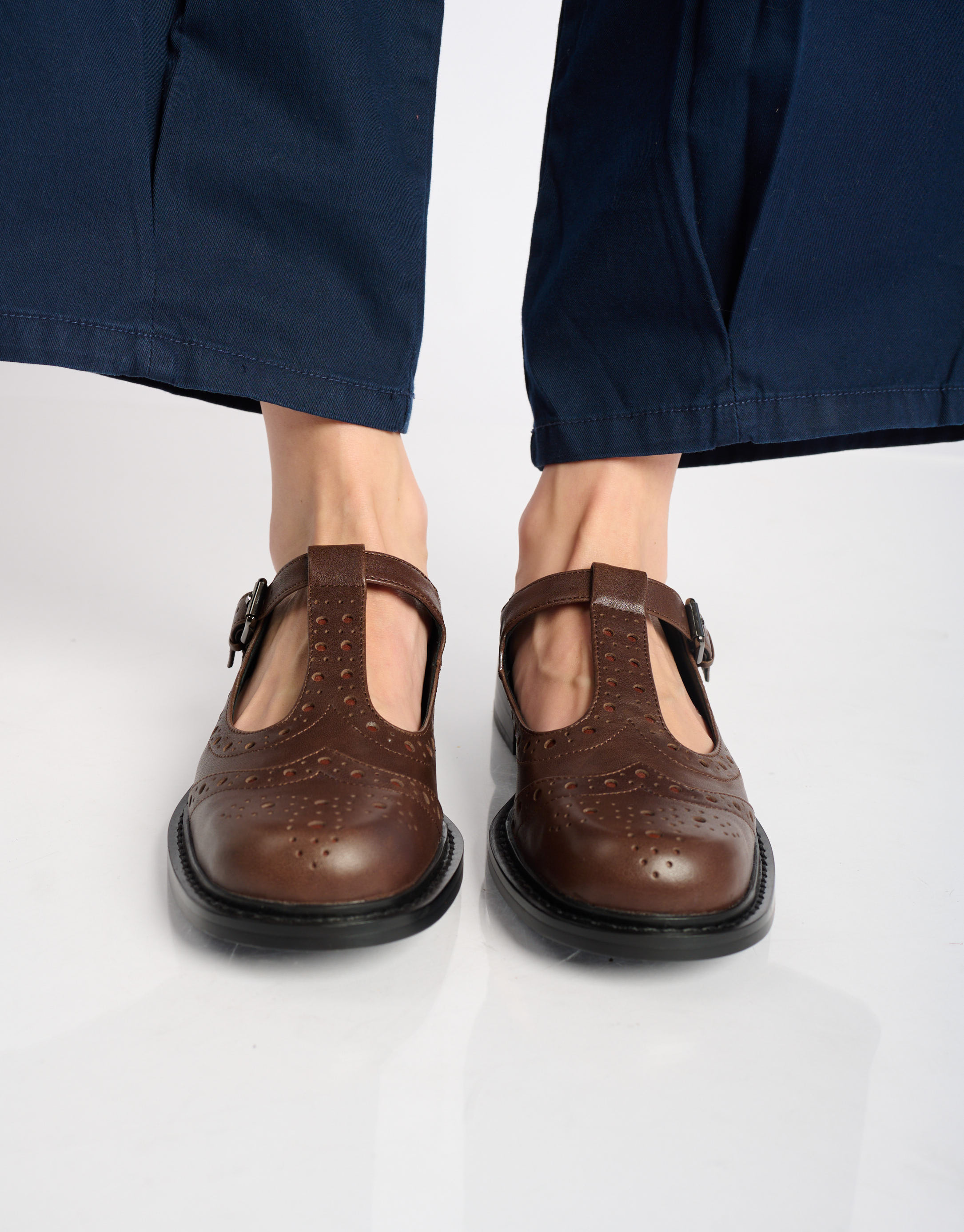 נעלי נשים - Bibi lou - נעלי בובה MAIA - חום כהה1