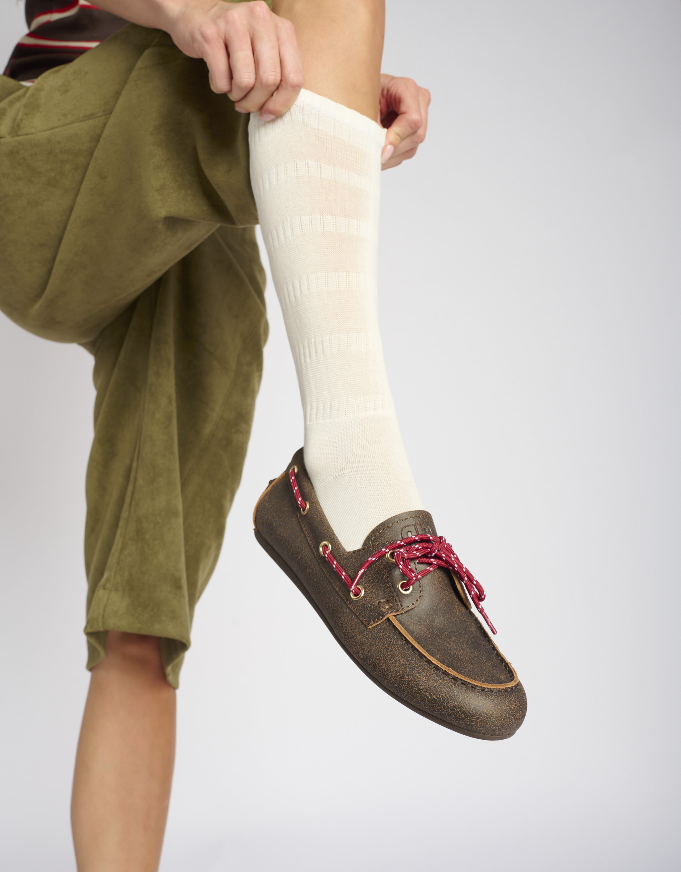 נעלי נשים - Bibi lou - נעלי מוקסין TANA - חום כהה1