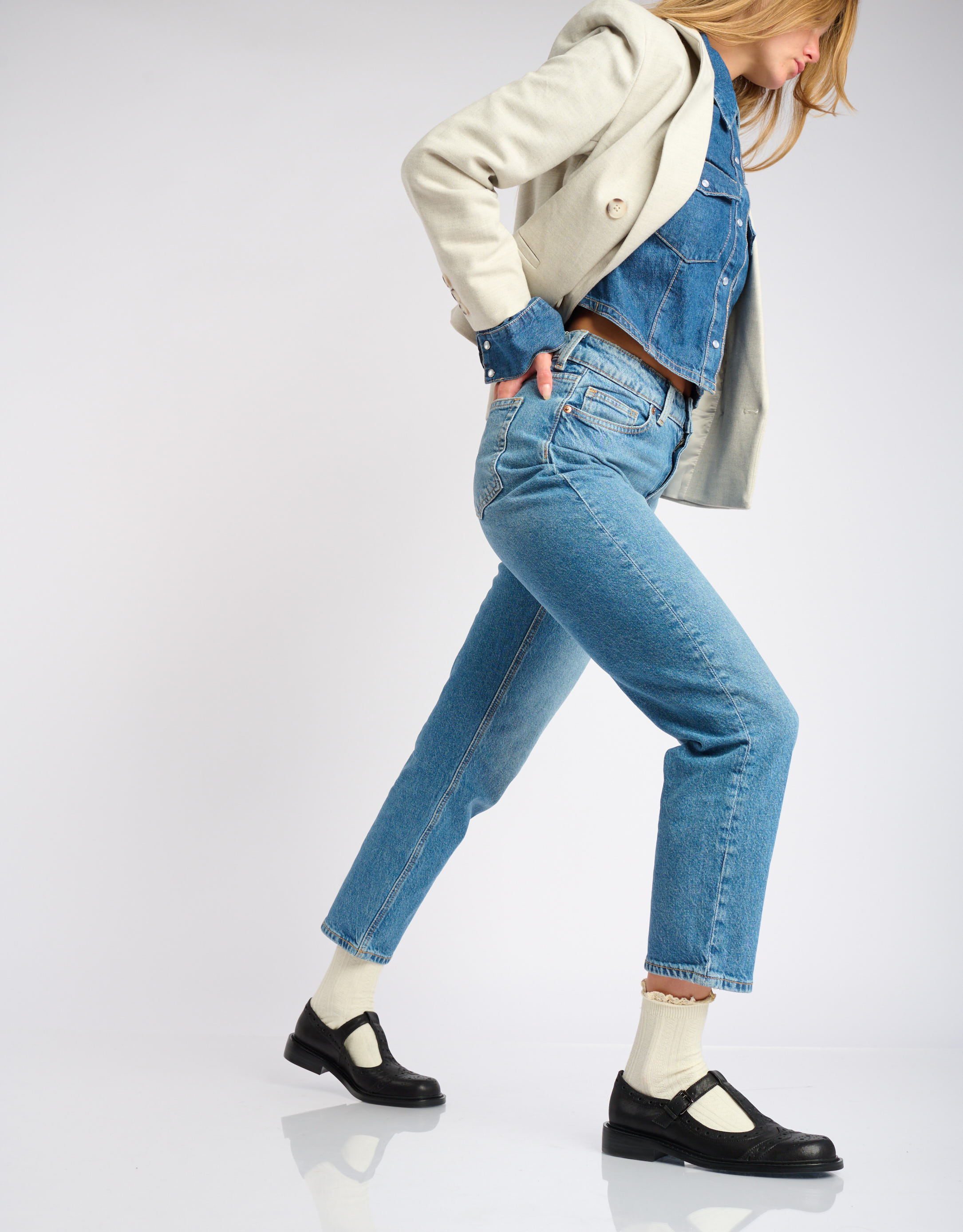 נעלי נשים - Bibi lou - נעלי בובה MAIA - שחור1