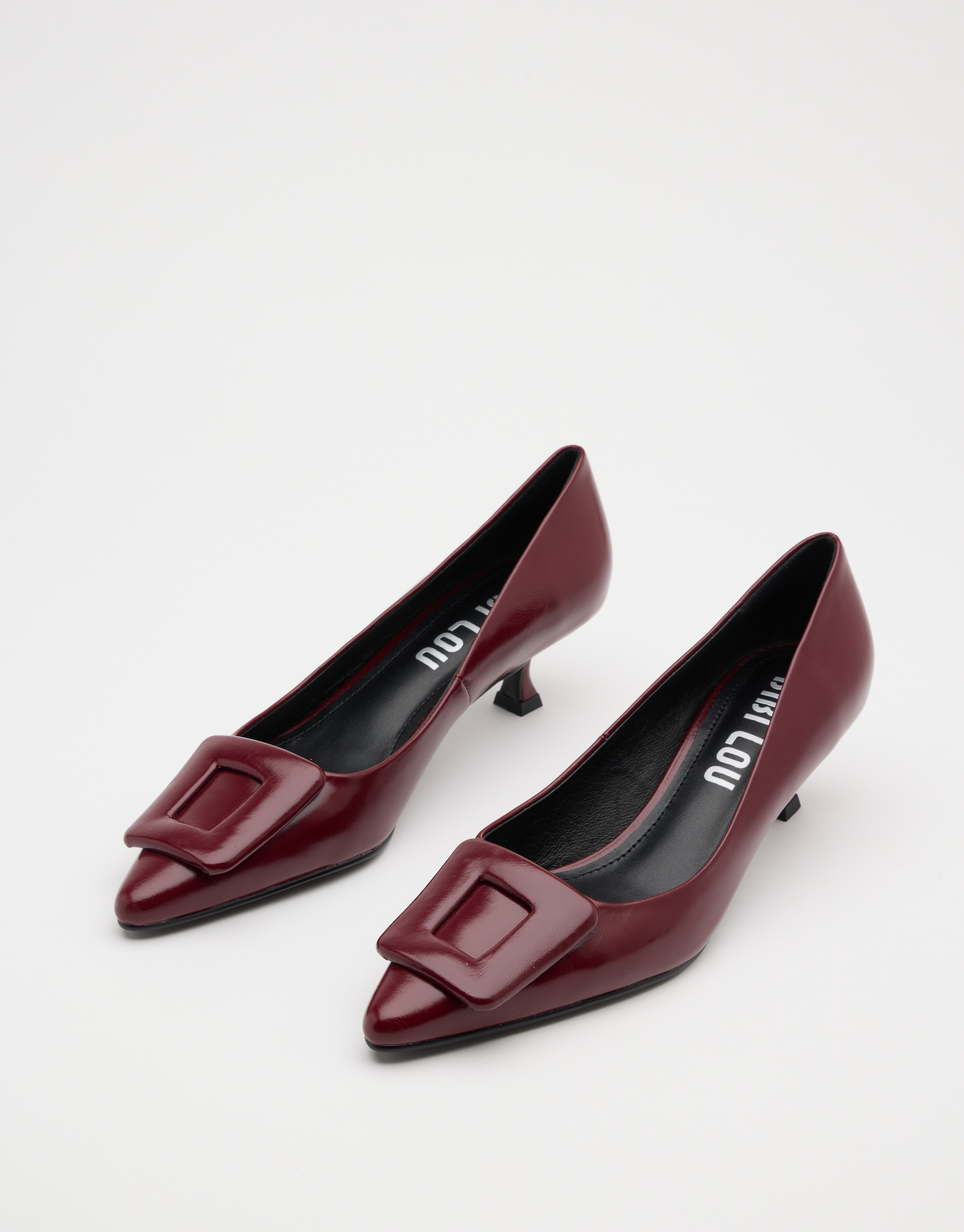 נעלי נשים - Bibi lou - נעלי סירה עם עקב BONNIE - בורדו2