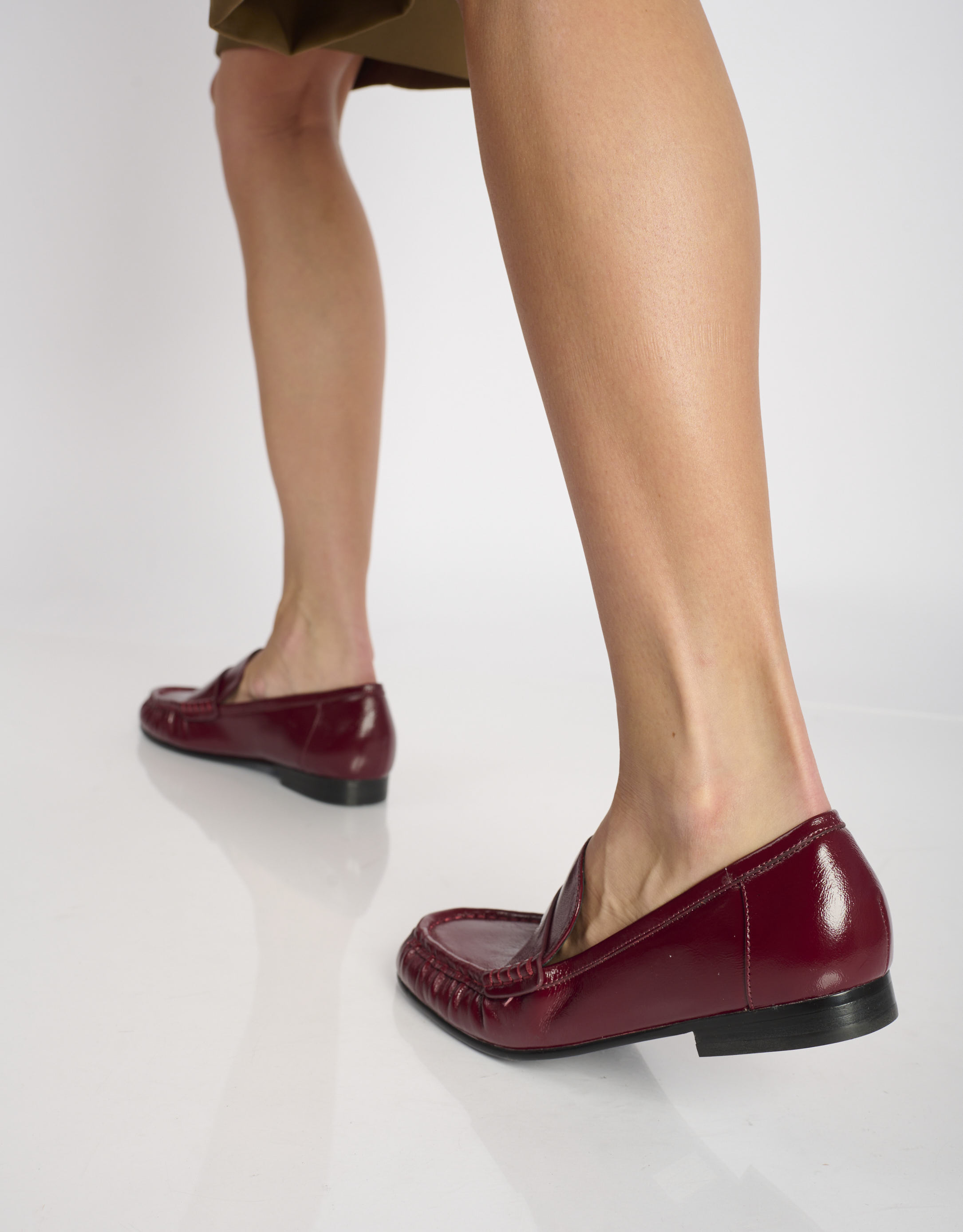 נעלי נשים - Bibi lou - נעלי מוקסין LYRA - בורדו3