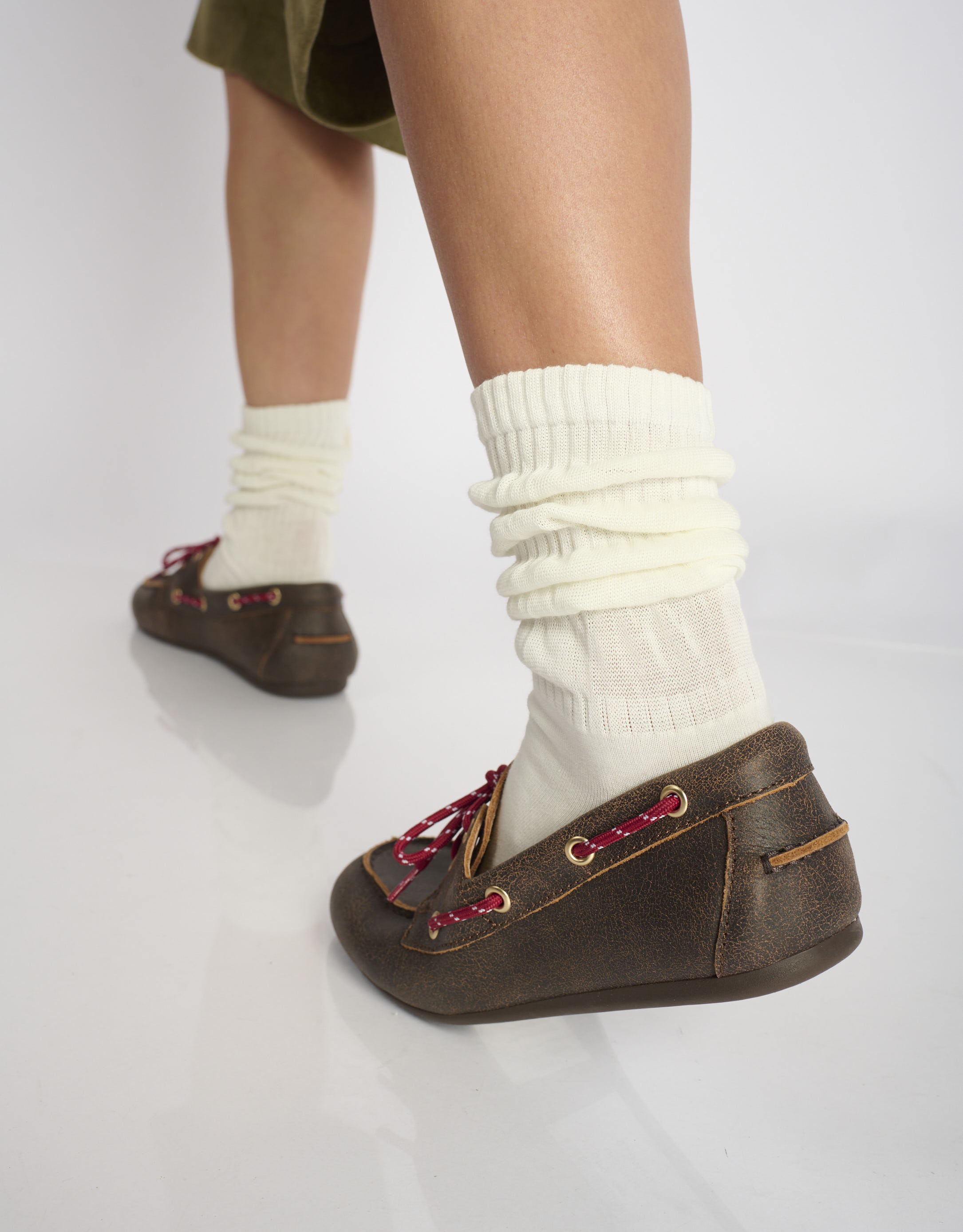 נעלי נשים - Bibi lou - נעלי מוקסין TANA - חום כהה4