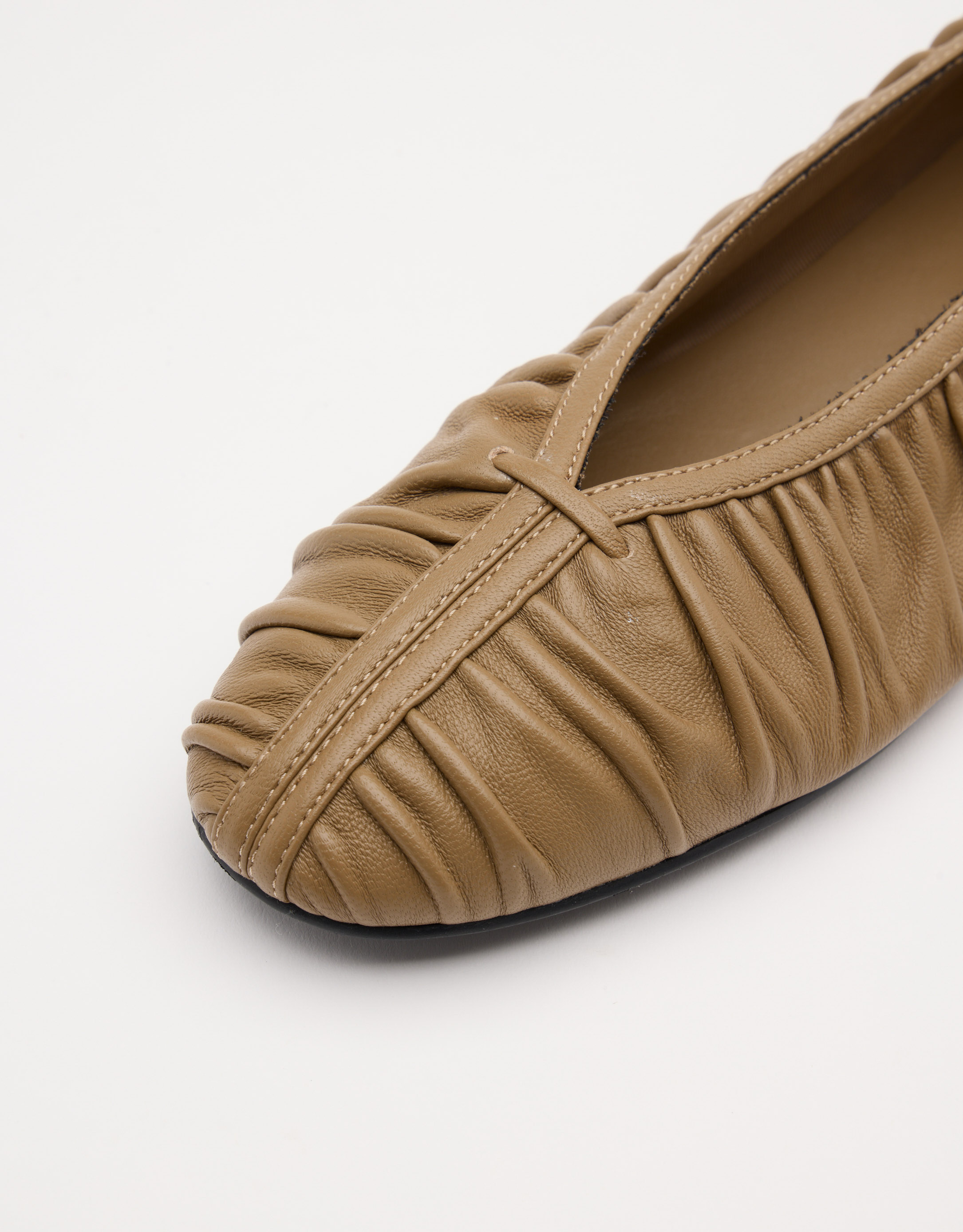 נעלי נשים - Bibi lou - נעלי סירה שטוחות RIGEL - בז'4