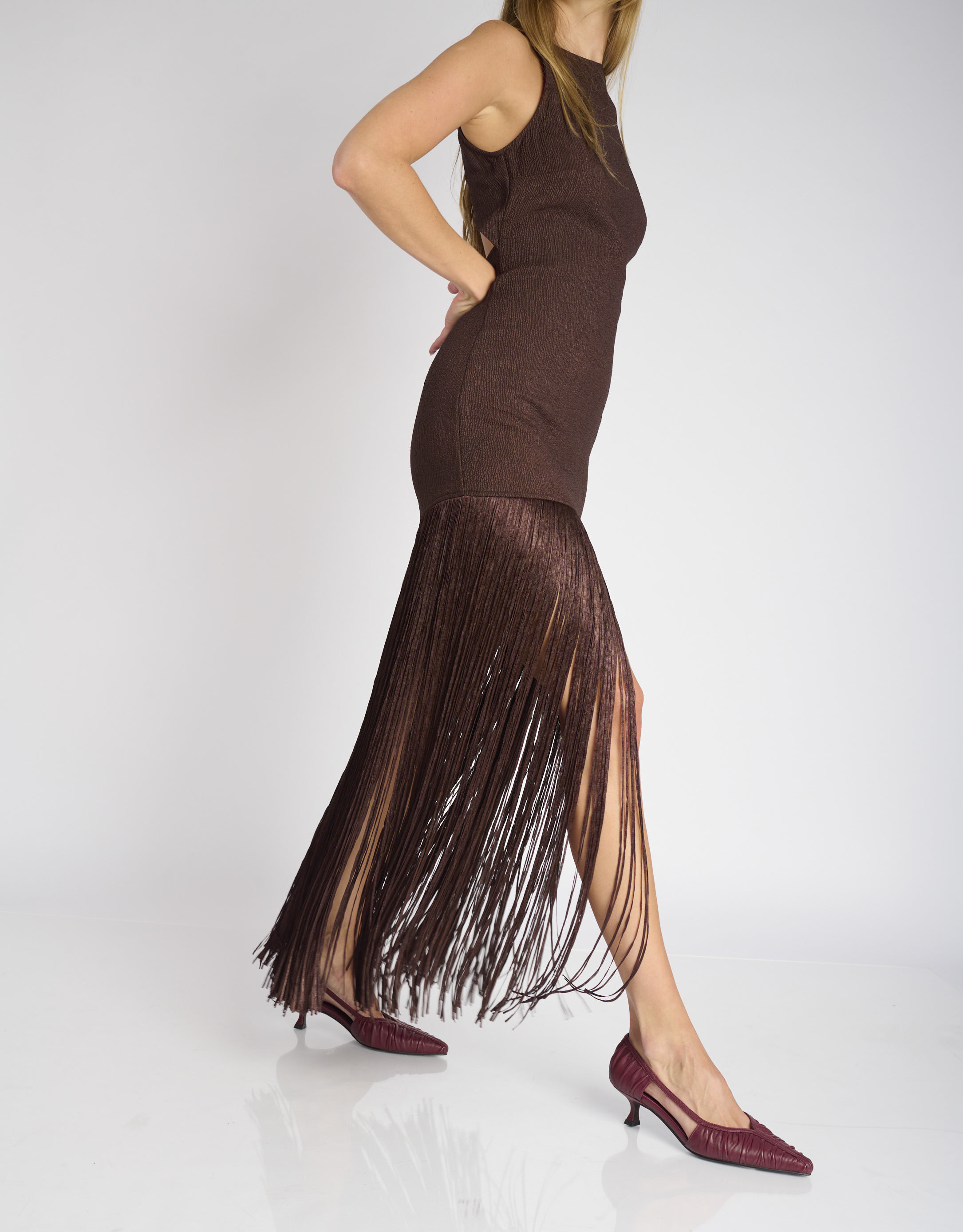 נעלי נשים - Bibi lou - נעלי סירה עם עקב RIGEL - בורדו4