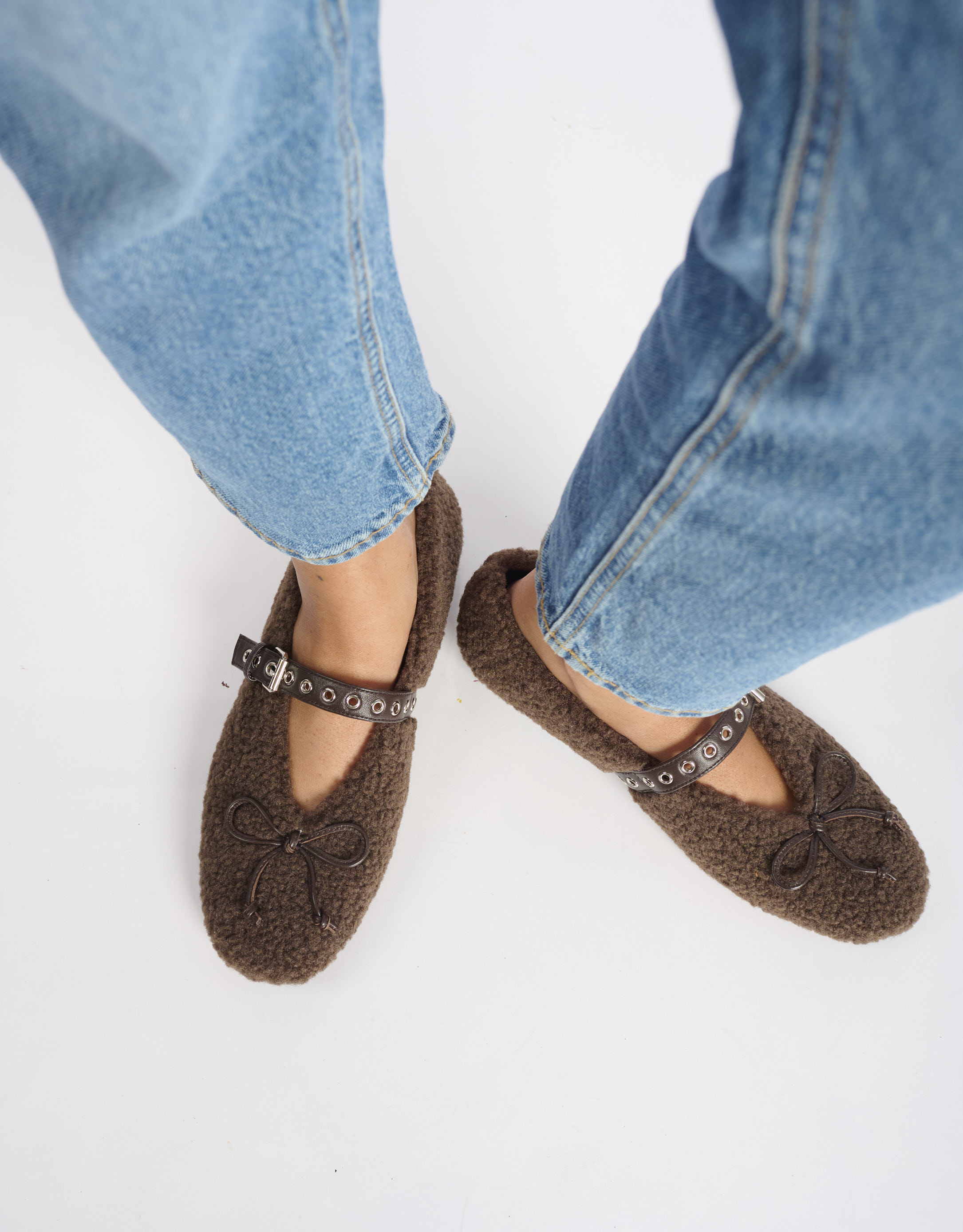 נעלי נשים - Bibi lou - נעלי סירה שטוחות NASHIRA - חום כהה1