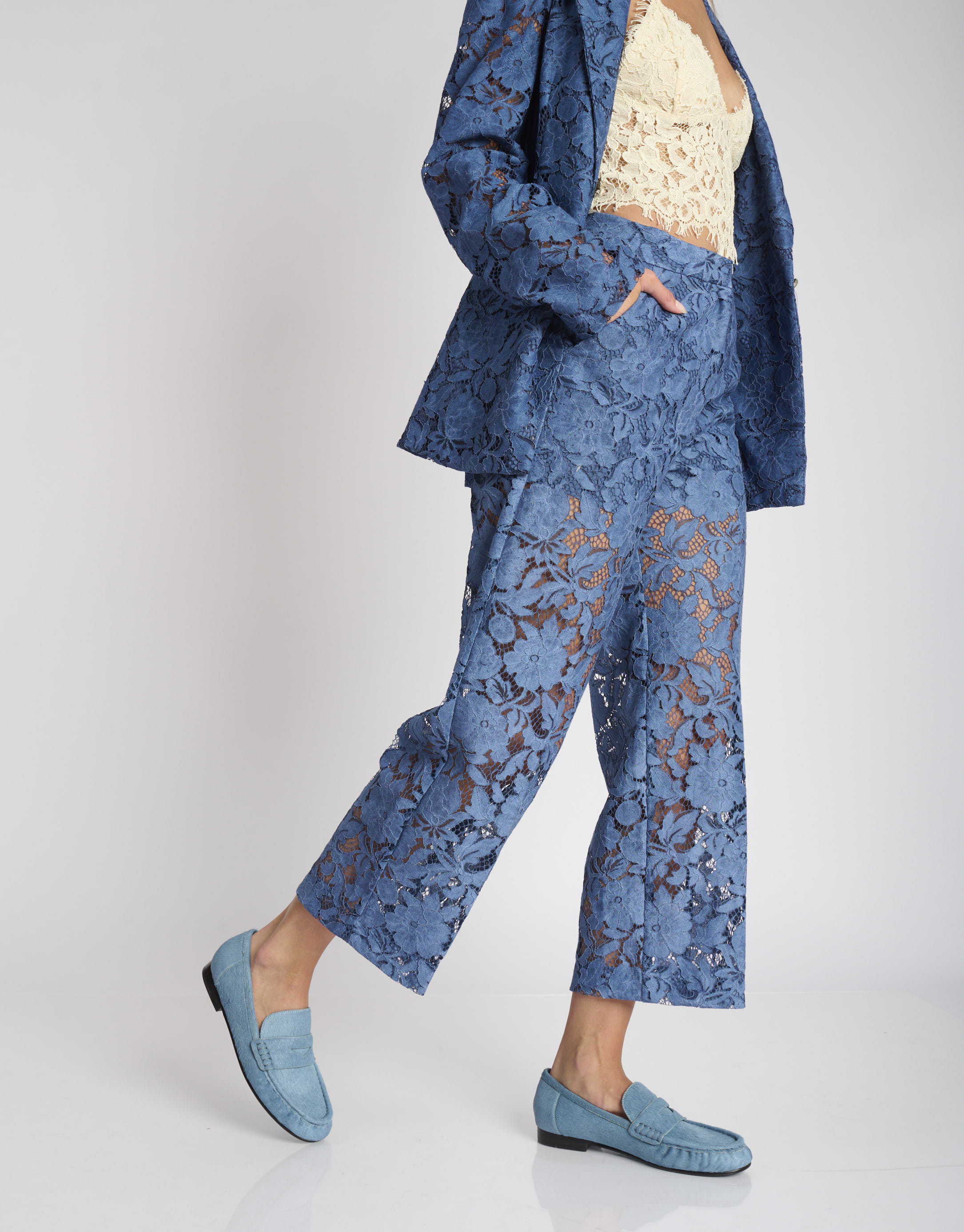 נעלי נשים - Bibi lou - נעלי מוקסין פוני LYRA - תכלת1