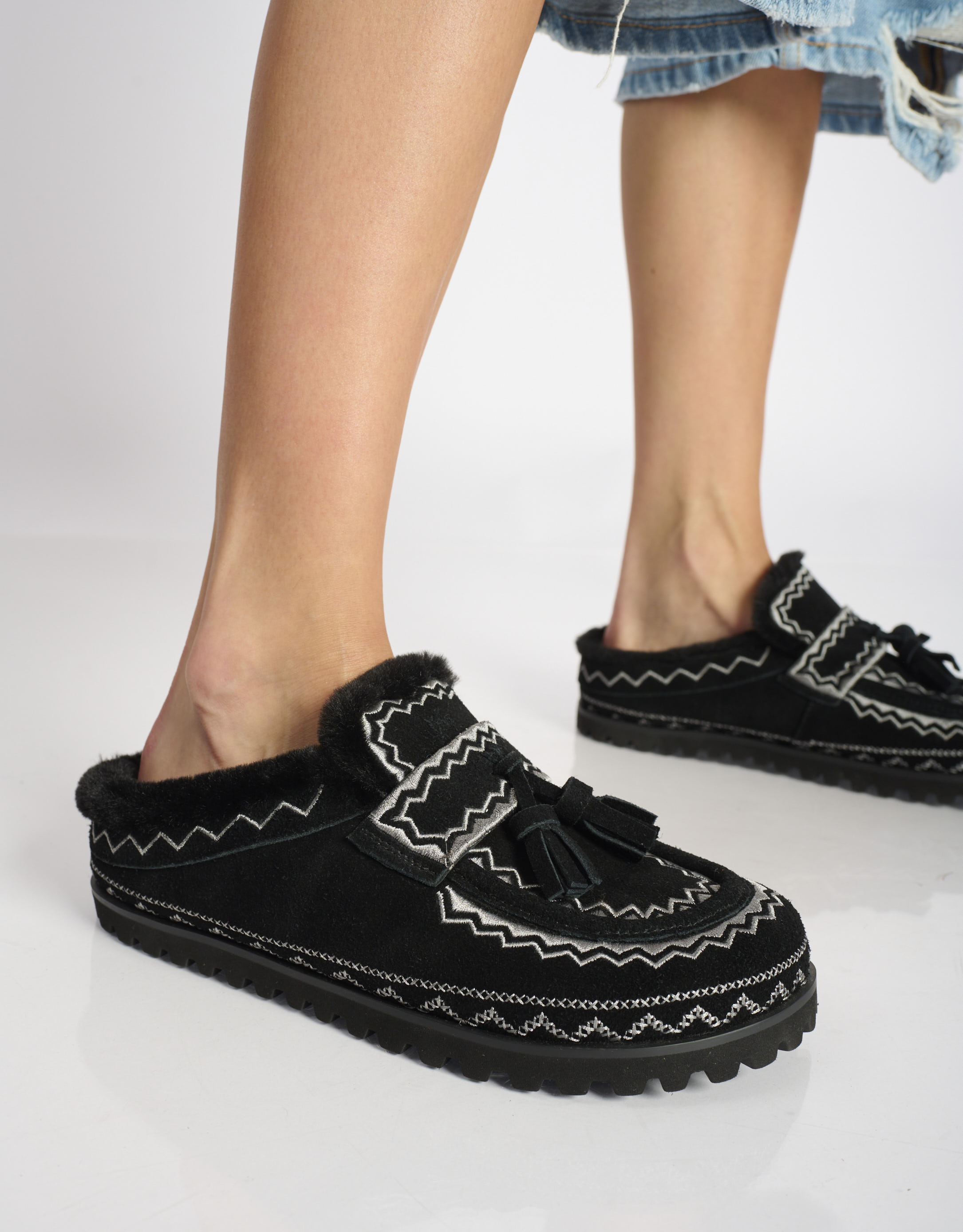 נעלי נשים - Bibi lou - כפכפי זמש MERAK - שחור2