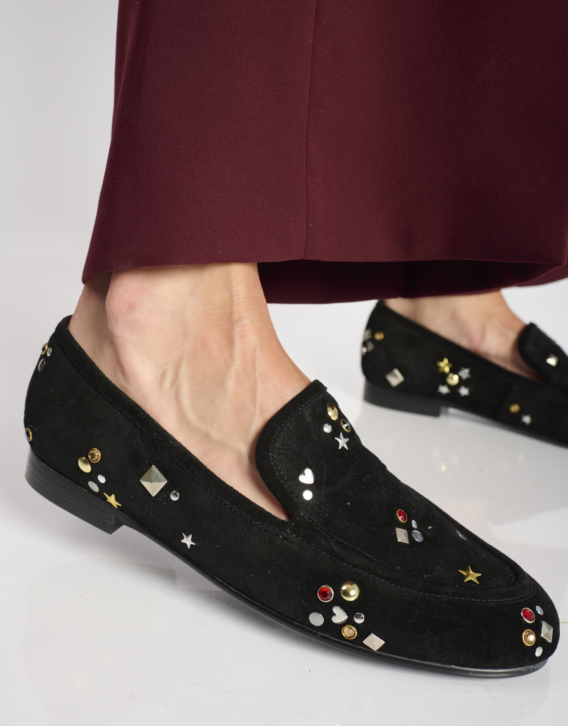 נעלי נשים - Bibi lou - נעלי מוקסין ניטים MIZAR - שחור3