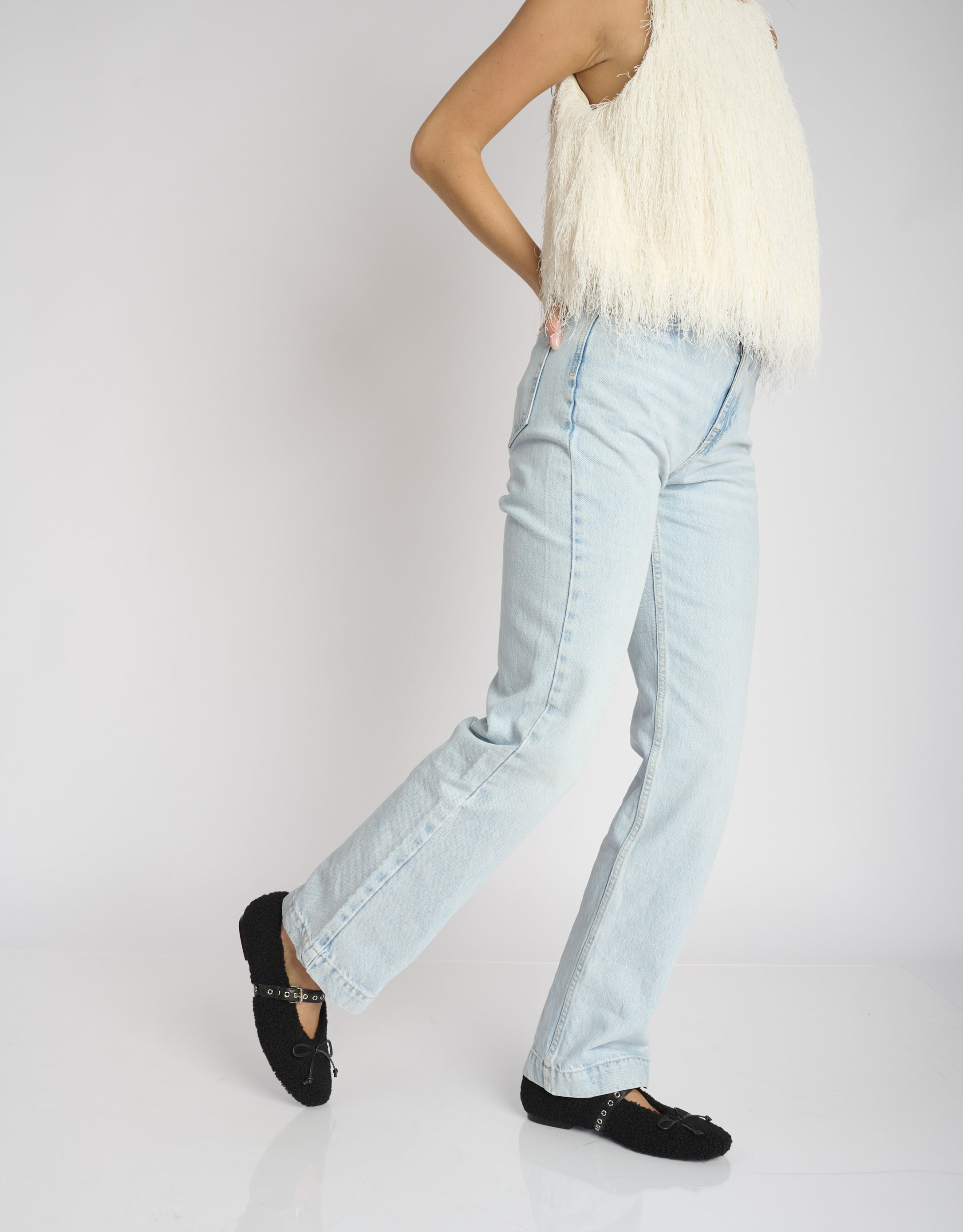 נעלי נשים - Bibi lou - נעלי סירה שטוחות NASHIRA - שחור2