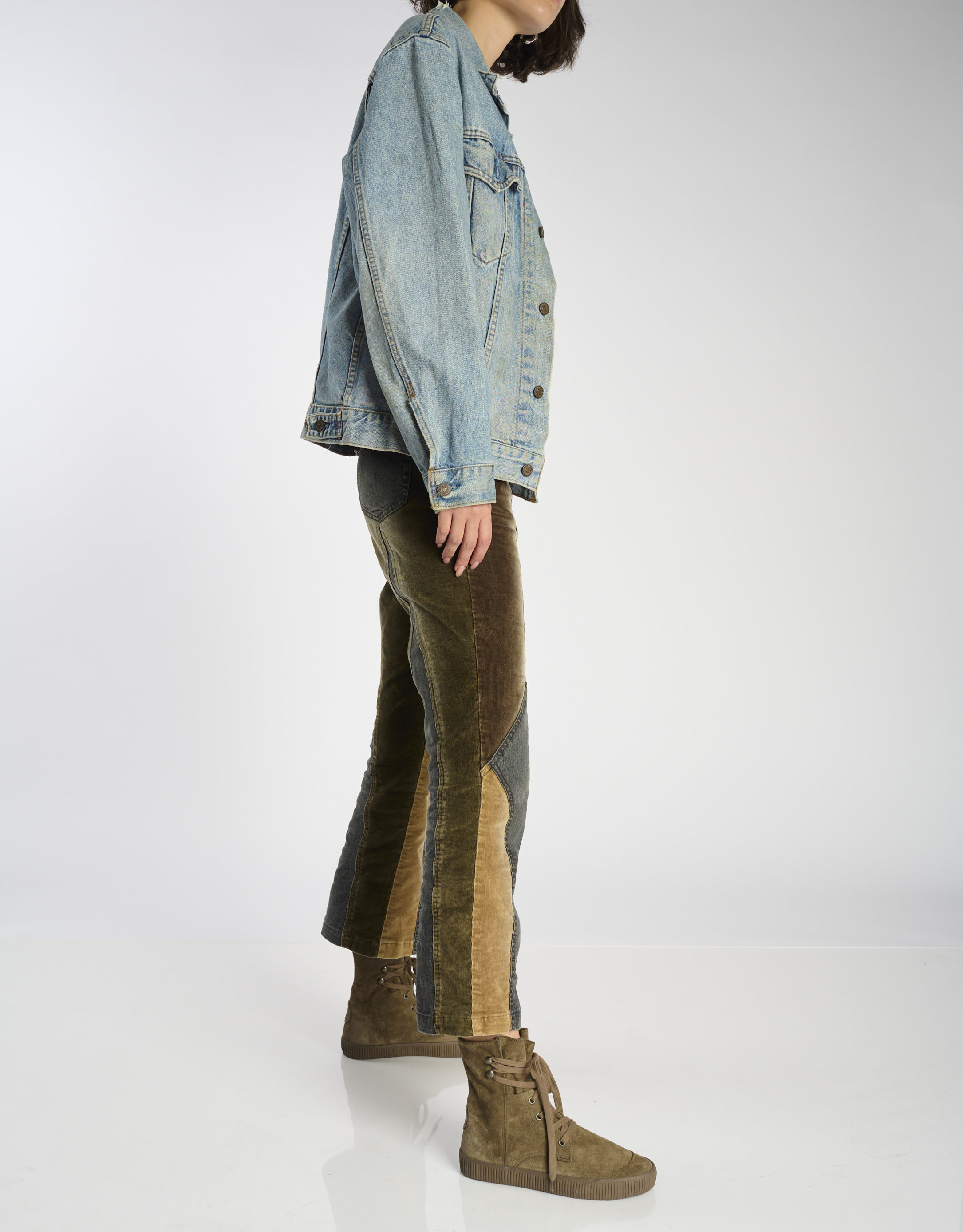 נעלי נשים - Aro - מגפוני זמש שרוכים NOELLE - חום3