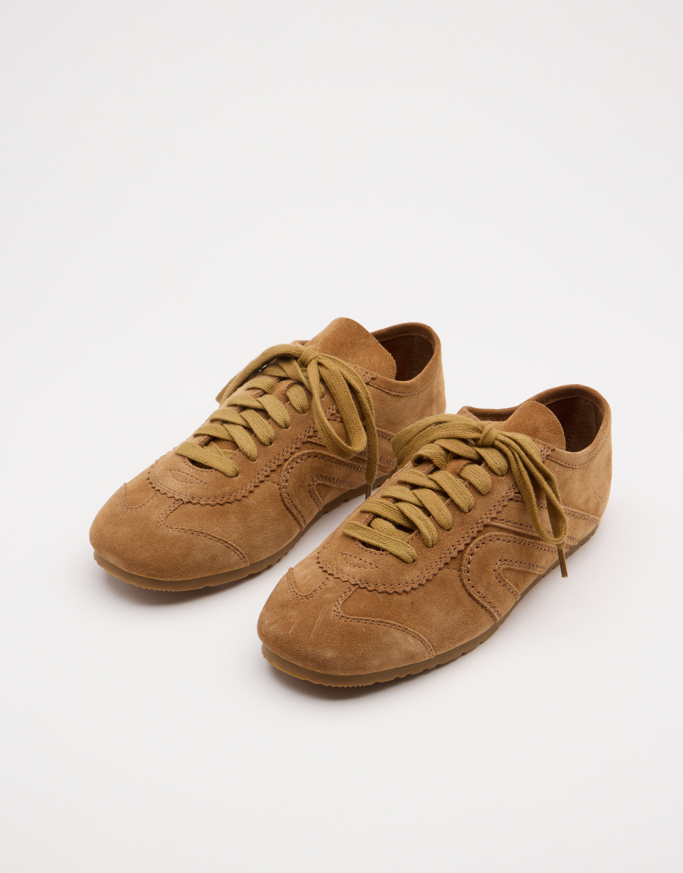 נעלי נשים - Jeffrey Campbell - סניקרס זמש ALETA - קאמל2