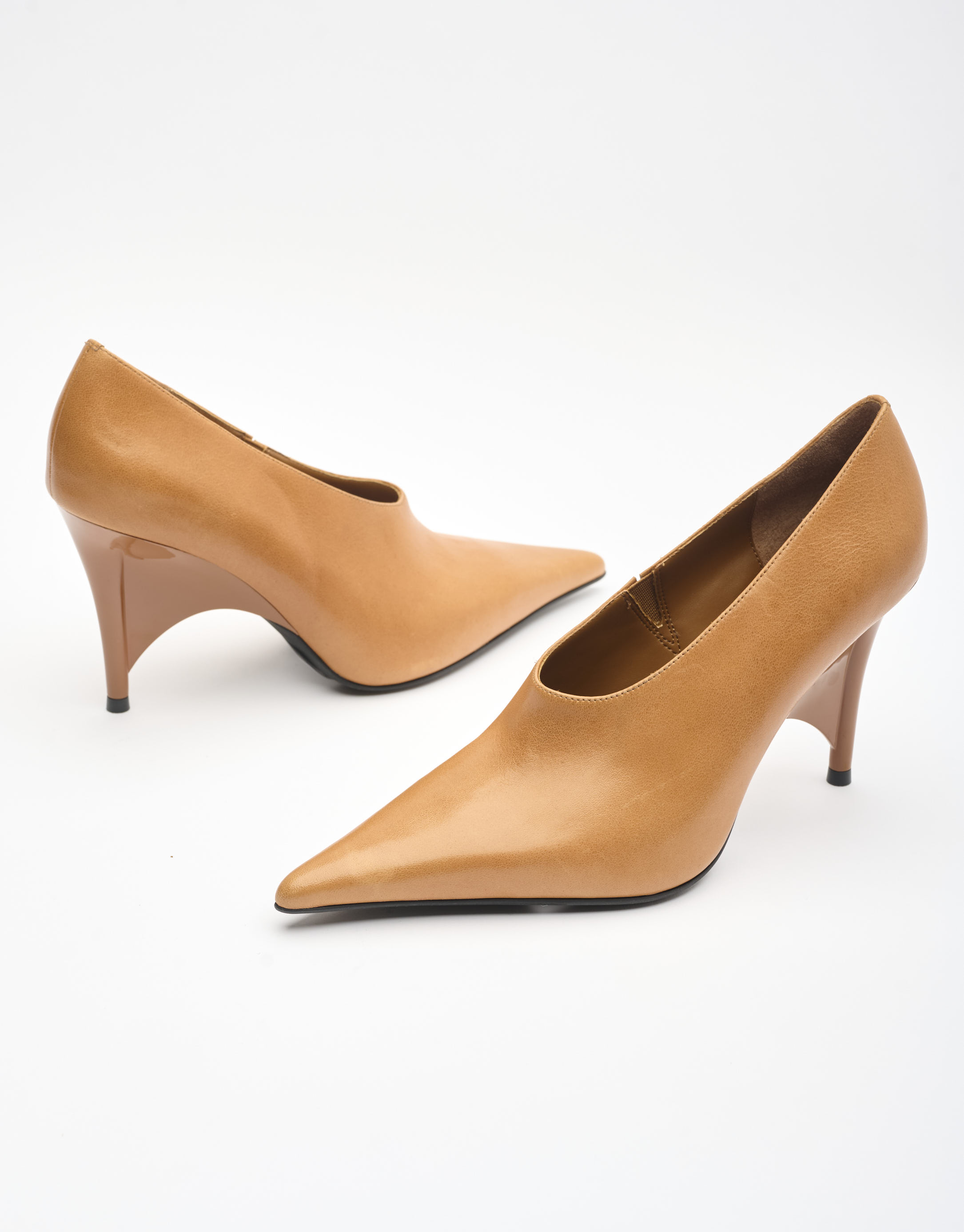 נעלי נשים - Jeffrey Campbell - נעלי עקב INVADER - חום בהיר3