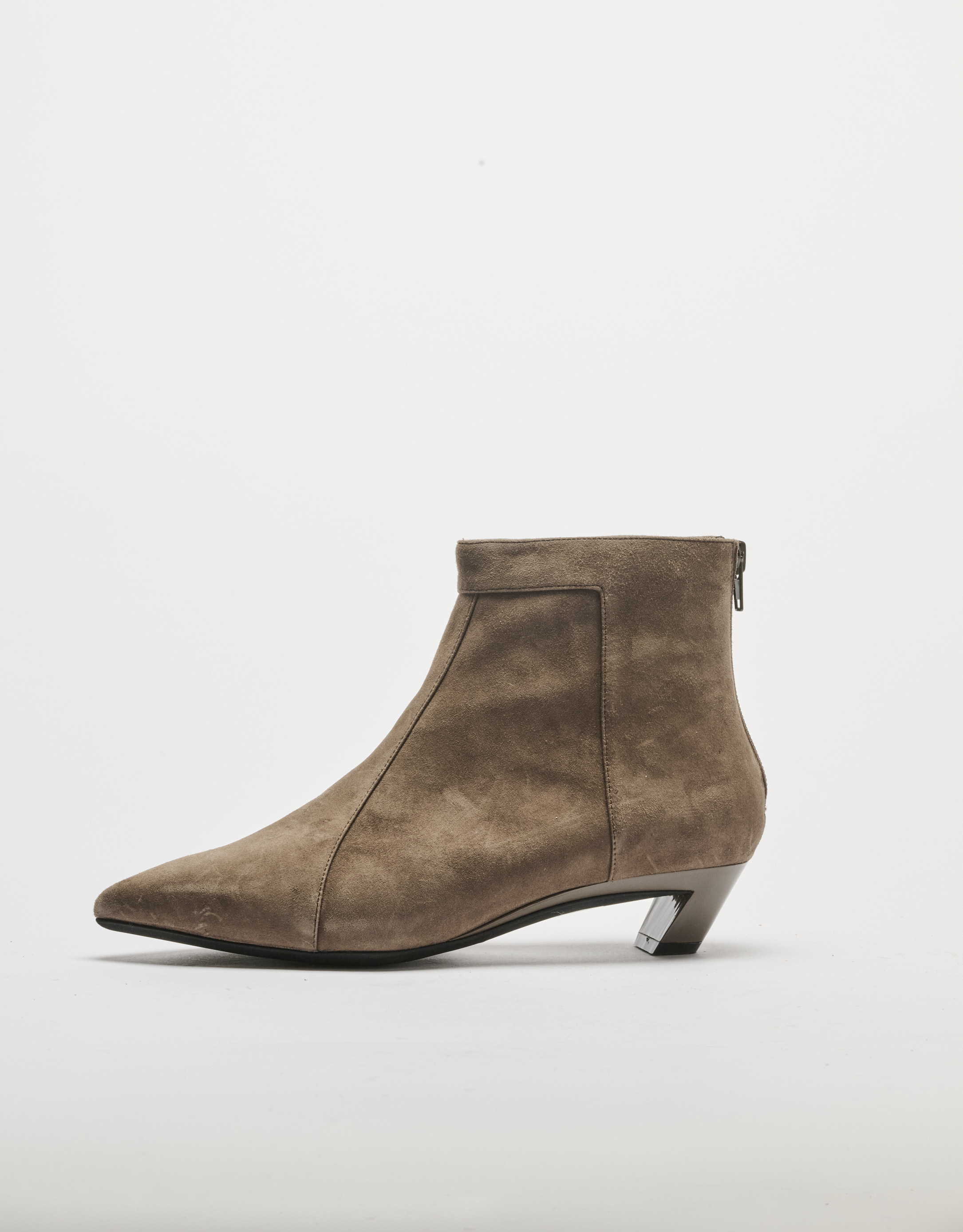 נעלי נשים - Jeffrey Campbell - מגפוני זמש MISTRESS - אפור חום3