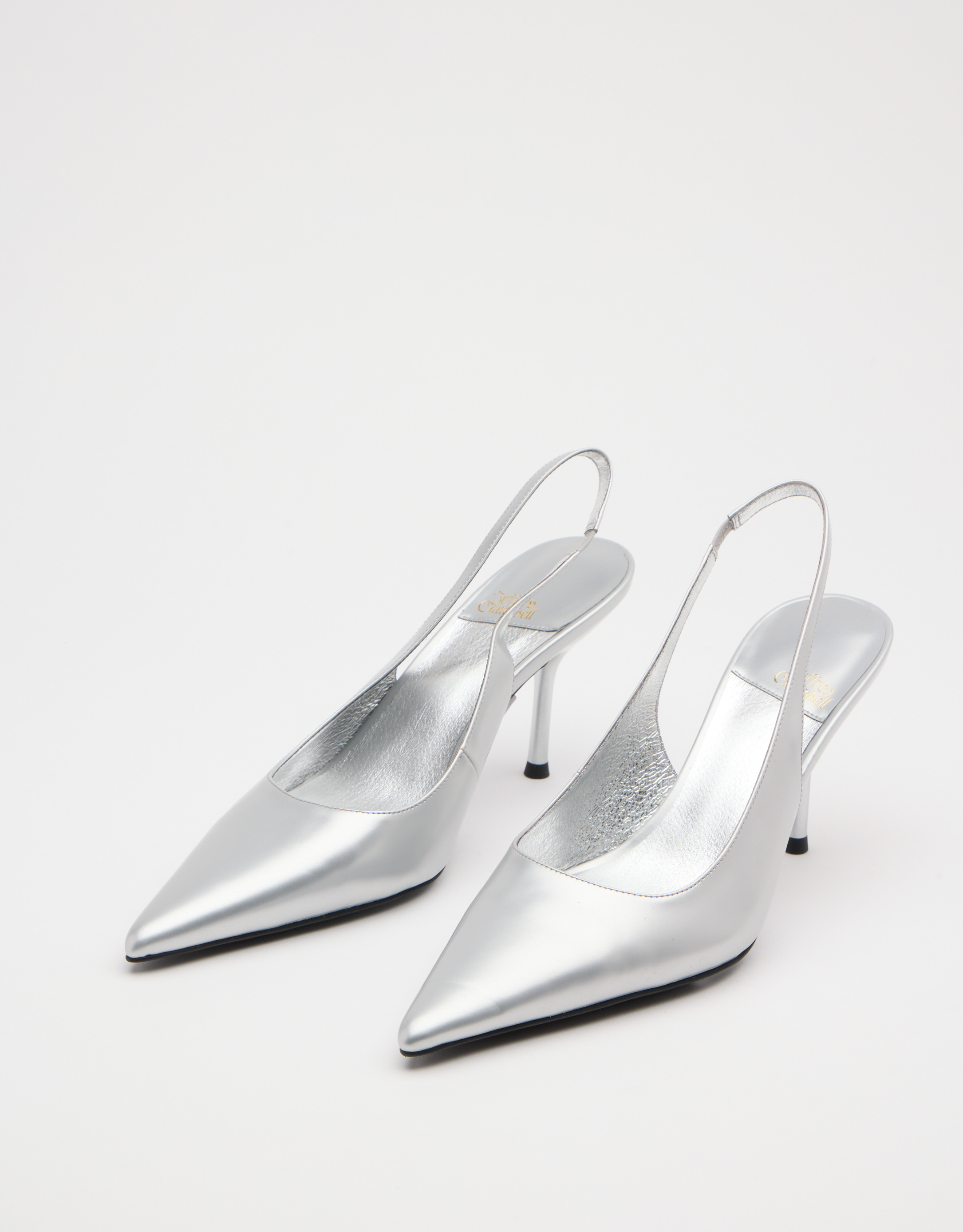 נעלי נשים - Jeffrey Campbell - נעלי סירה מטאליות LOFFICE - כסף2