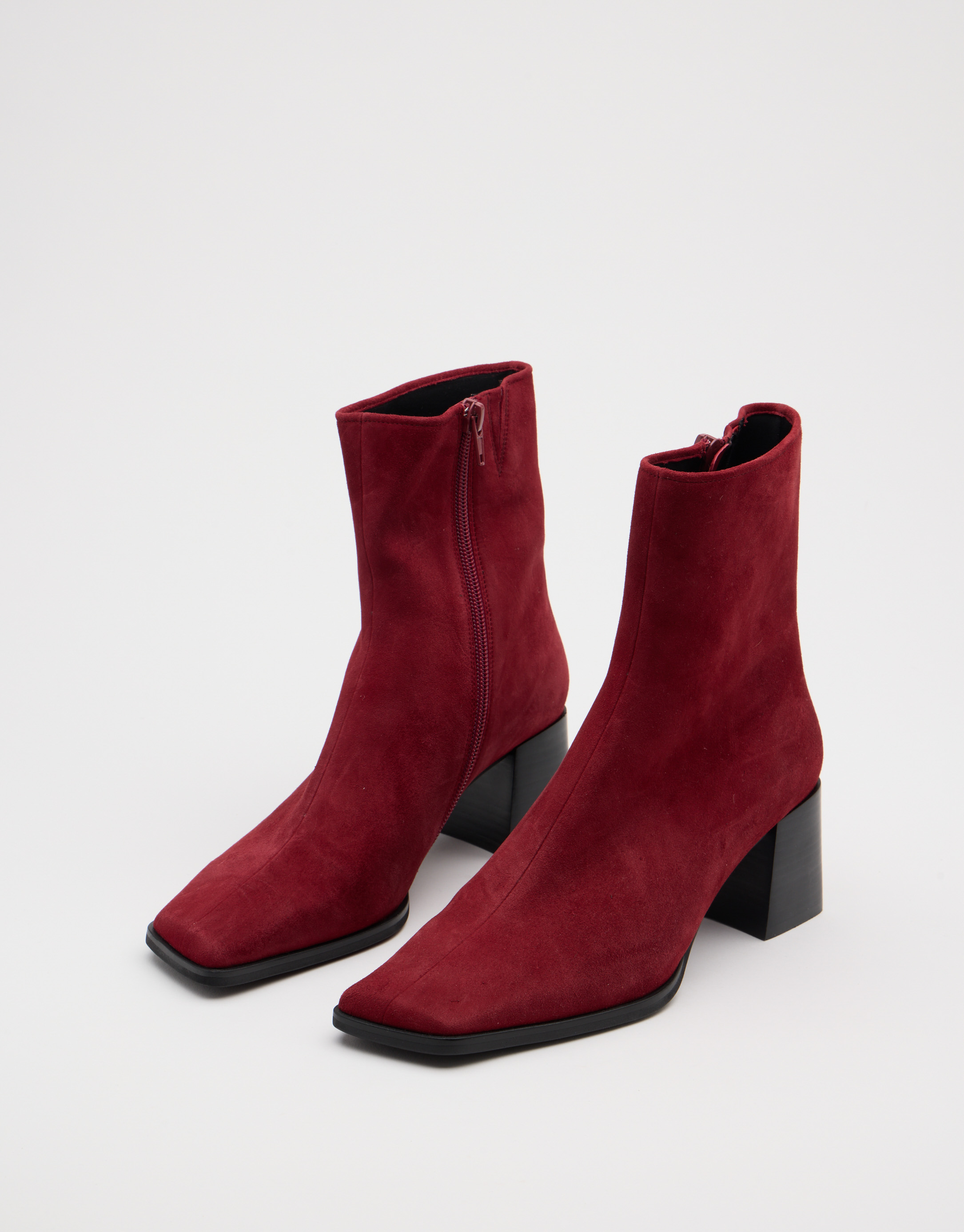 נעלי נשים - Jeffrey Campbell - מגפוני זמש SLIQUE - בורדו2