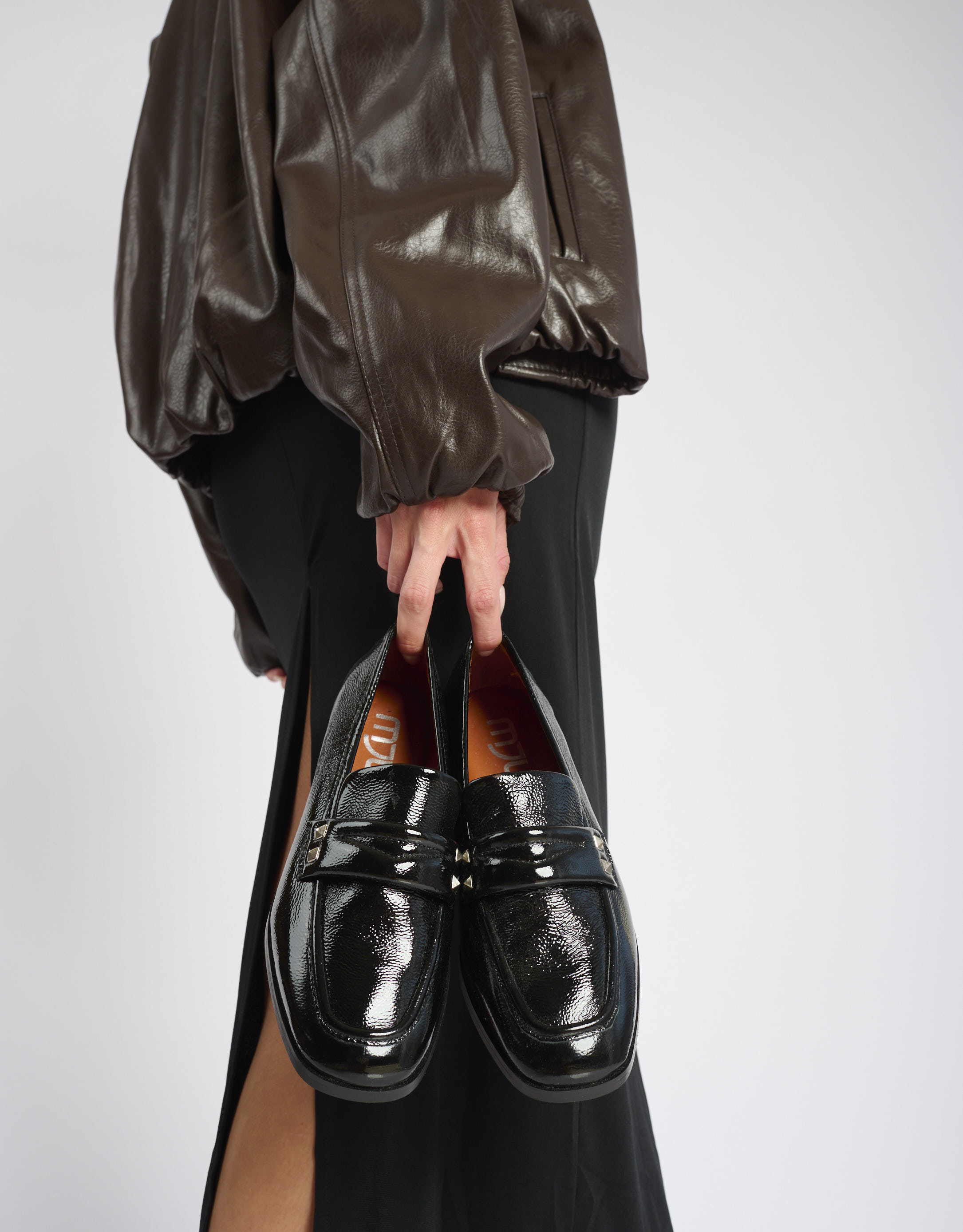 נעלי נשים - Mjus - נעלי מוקסין VOLTERRA - שחור1