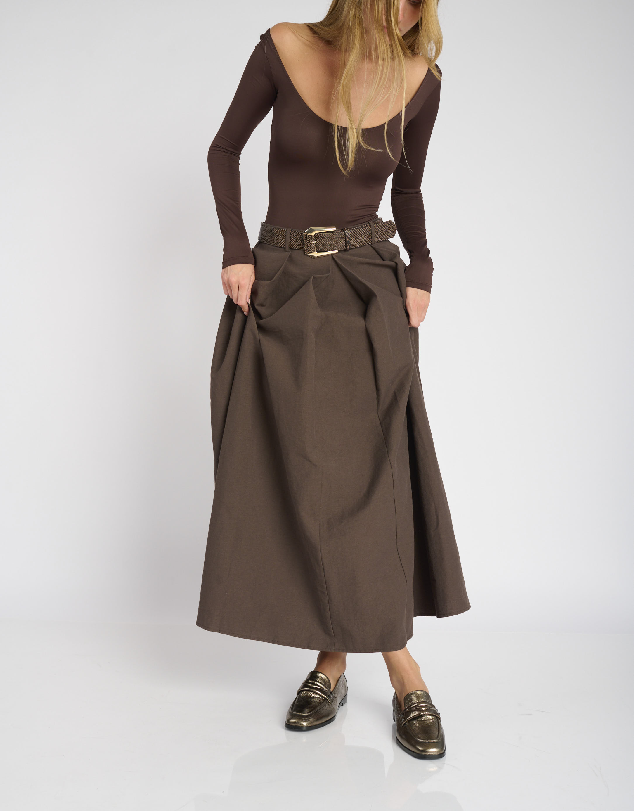 נעלי נשים - Mjus - נעלי מוקסין VOLTERRA - ברונזה3