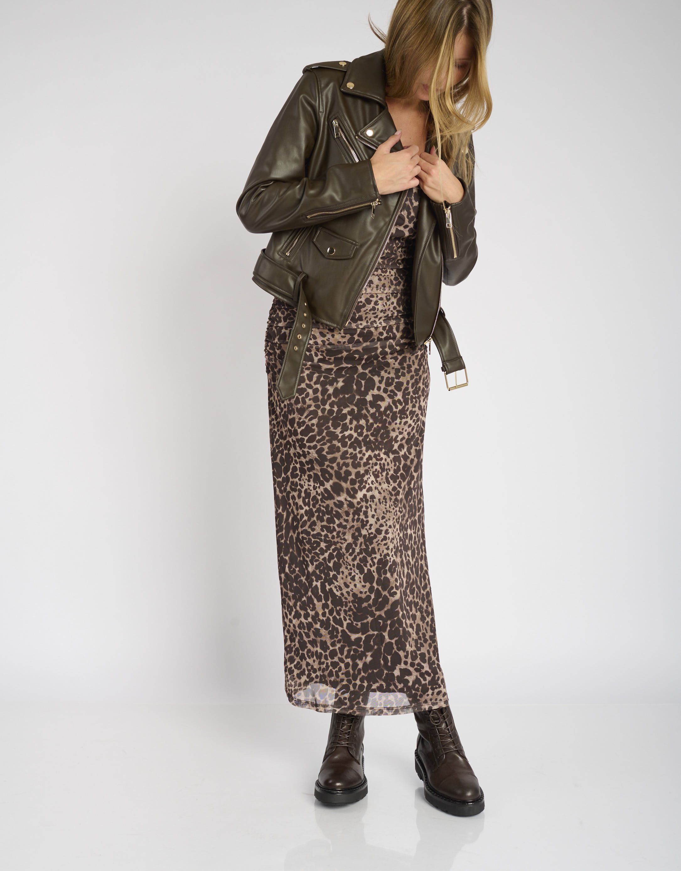 נעלי נשים - Mjus - מגפונים עם שרוכים REBECCA - חום2