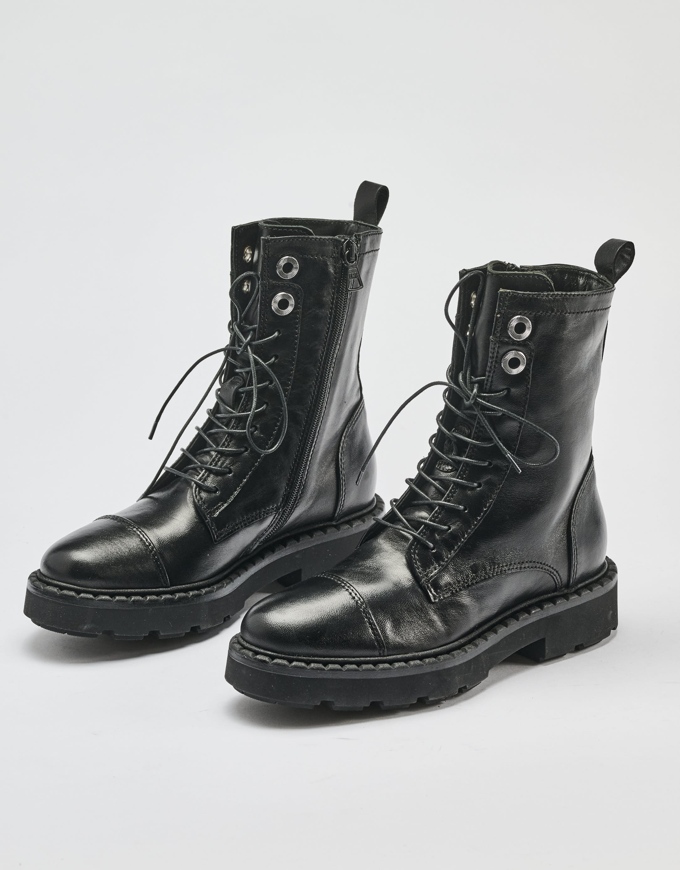 נעלי נשים - Mjus - מגפונים עם שרוכים REBECCA - שחור2