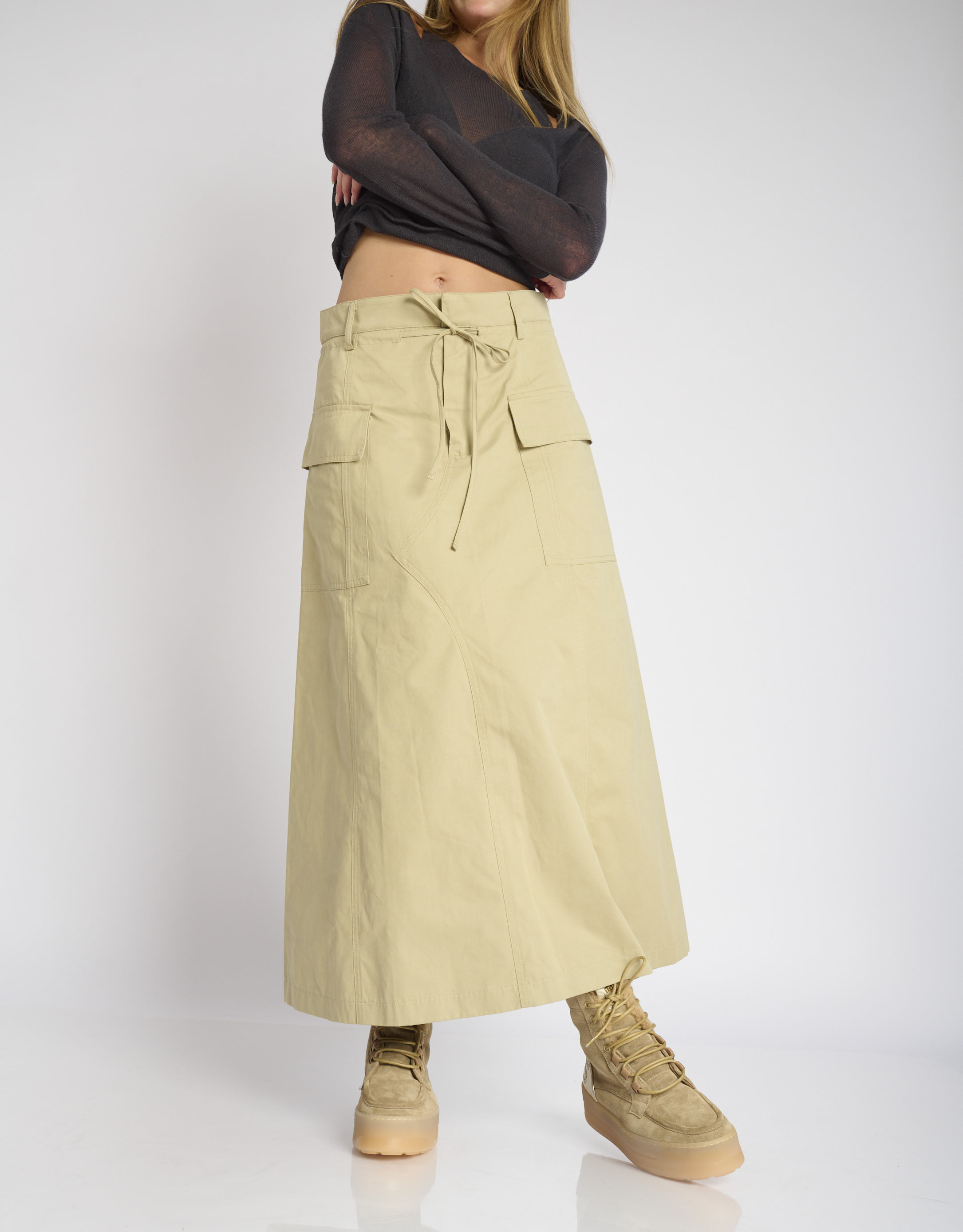 נעלי נשים - Mjus - סניקרס זמש גבוהות LURDES - בז'3