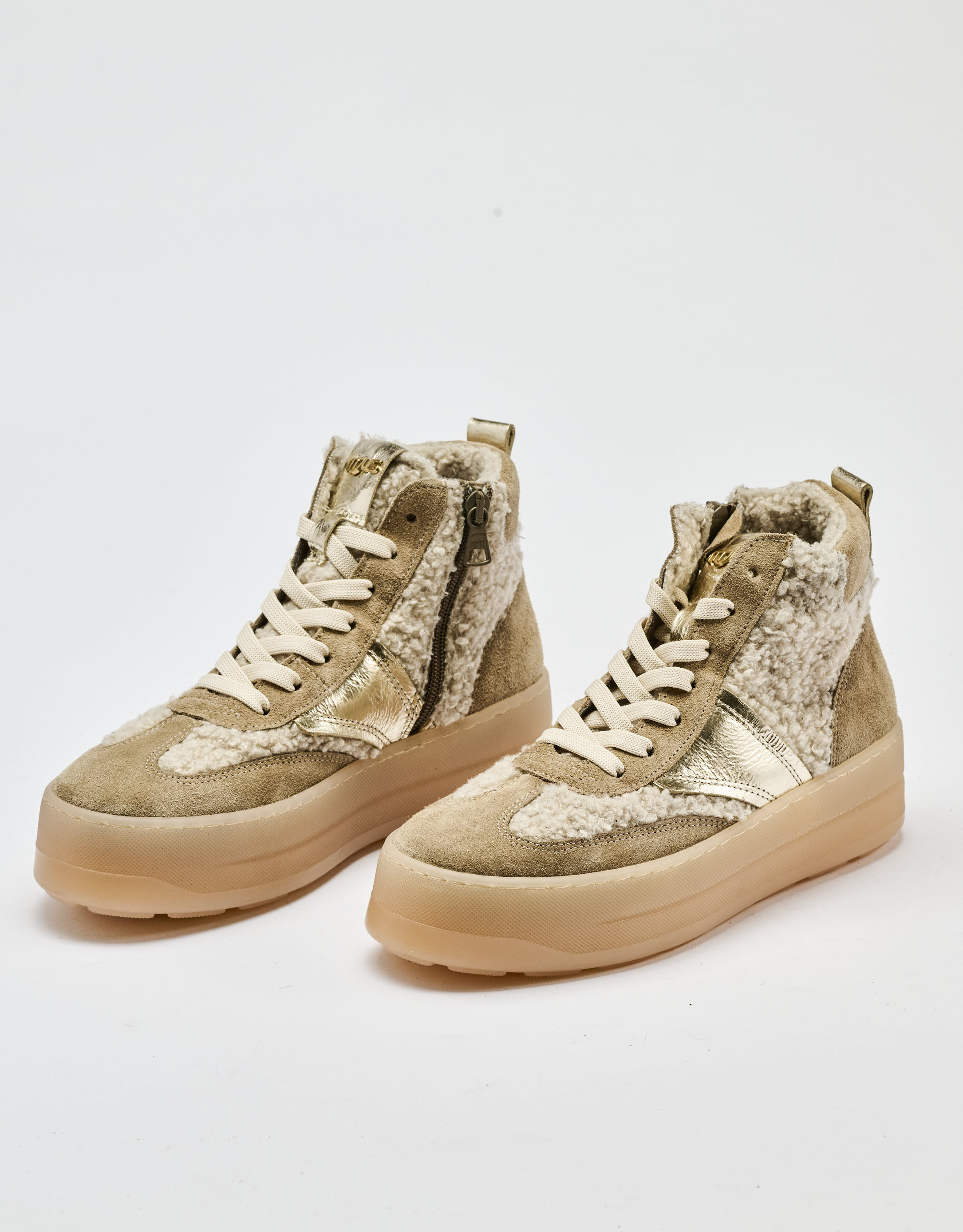 נעלי נשים - Mjus - סניקרס טדי גבוהות LURDES - בז'4