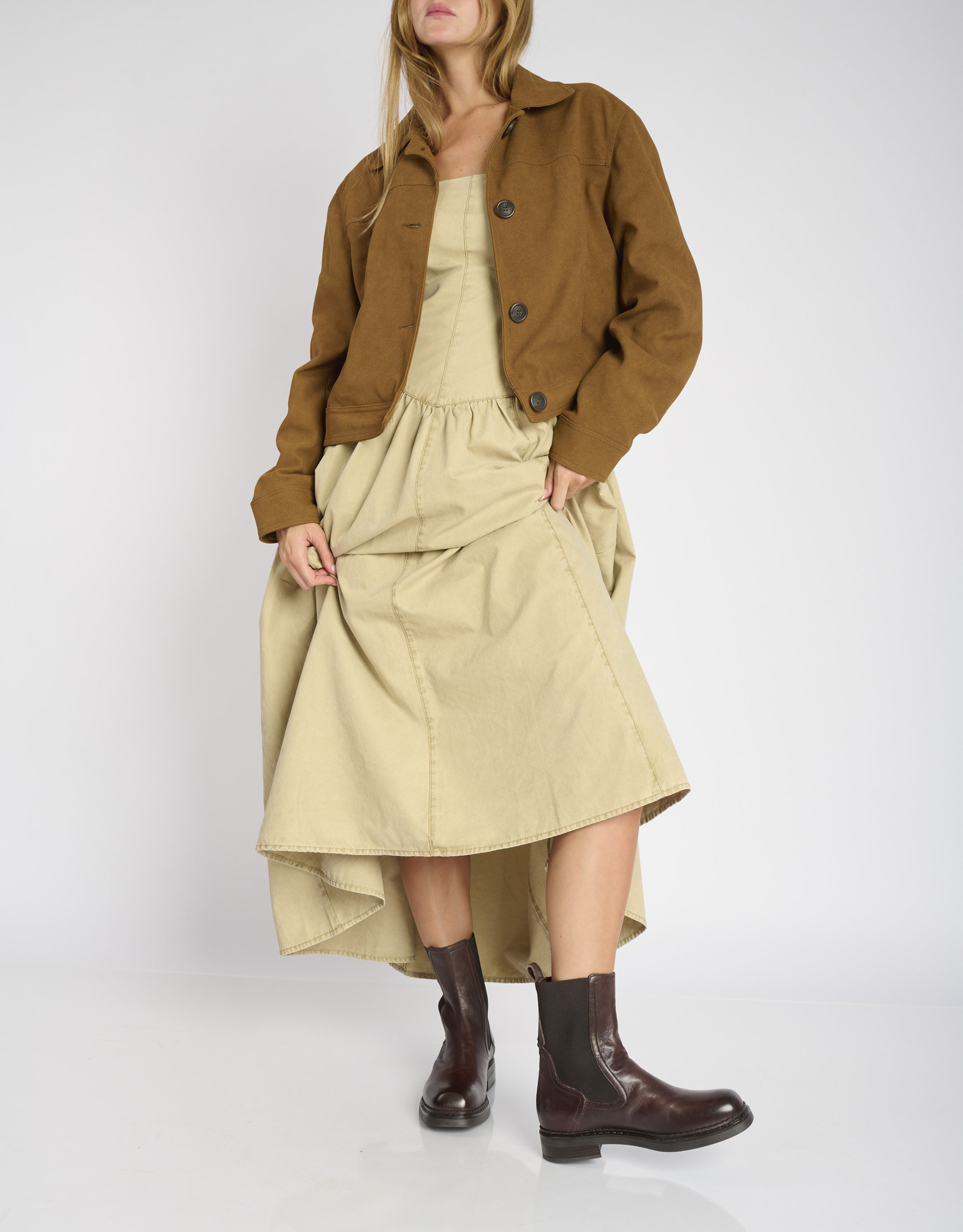 נעלי נשים - Mjus - מגפונים DEKSTER - חום1