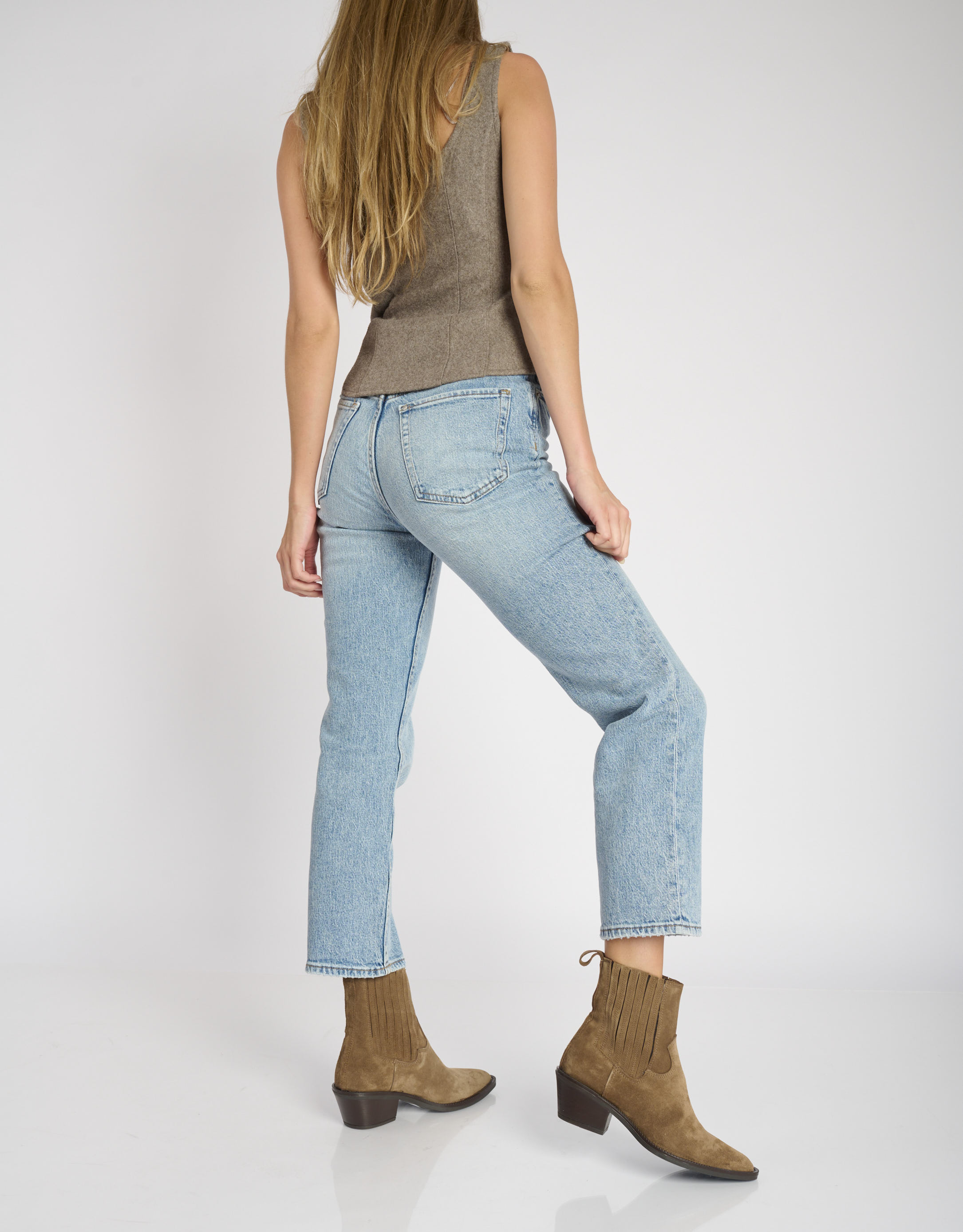 נעלי נשים - Mjus - מגפוני זמש TERESA - חום1