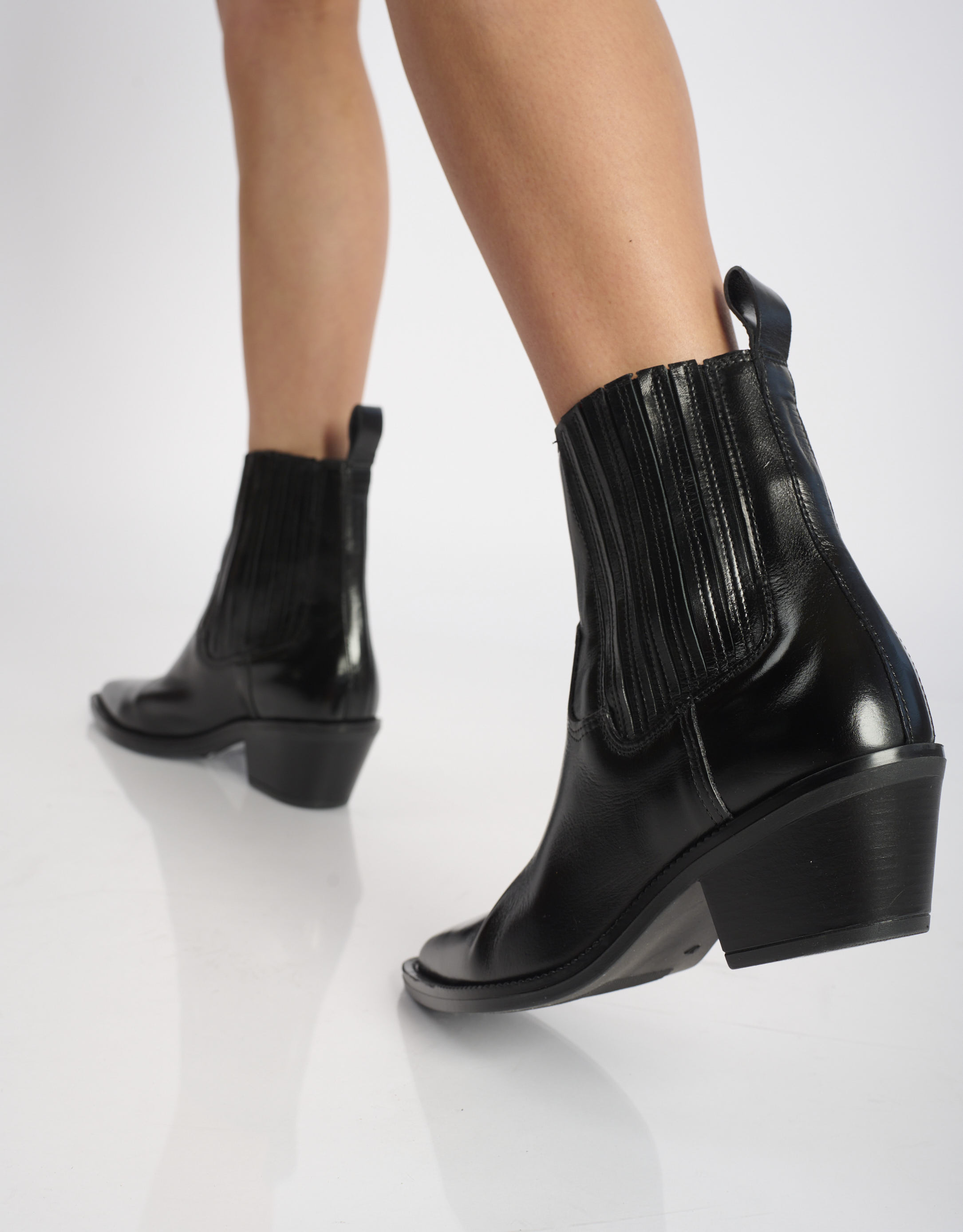 נעלי נשים - Mjus - מגפוני עור TERESA - שחור3