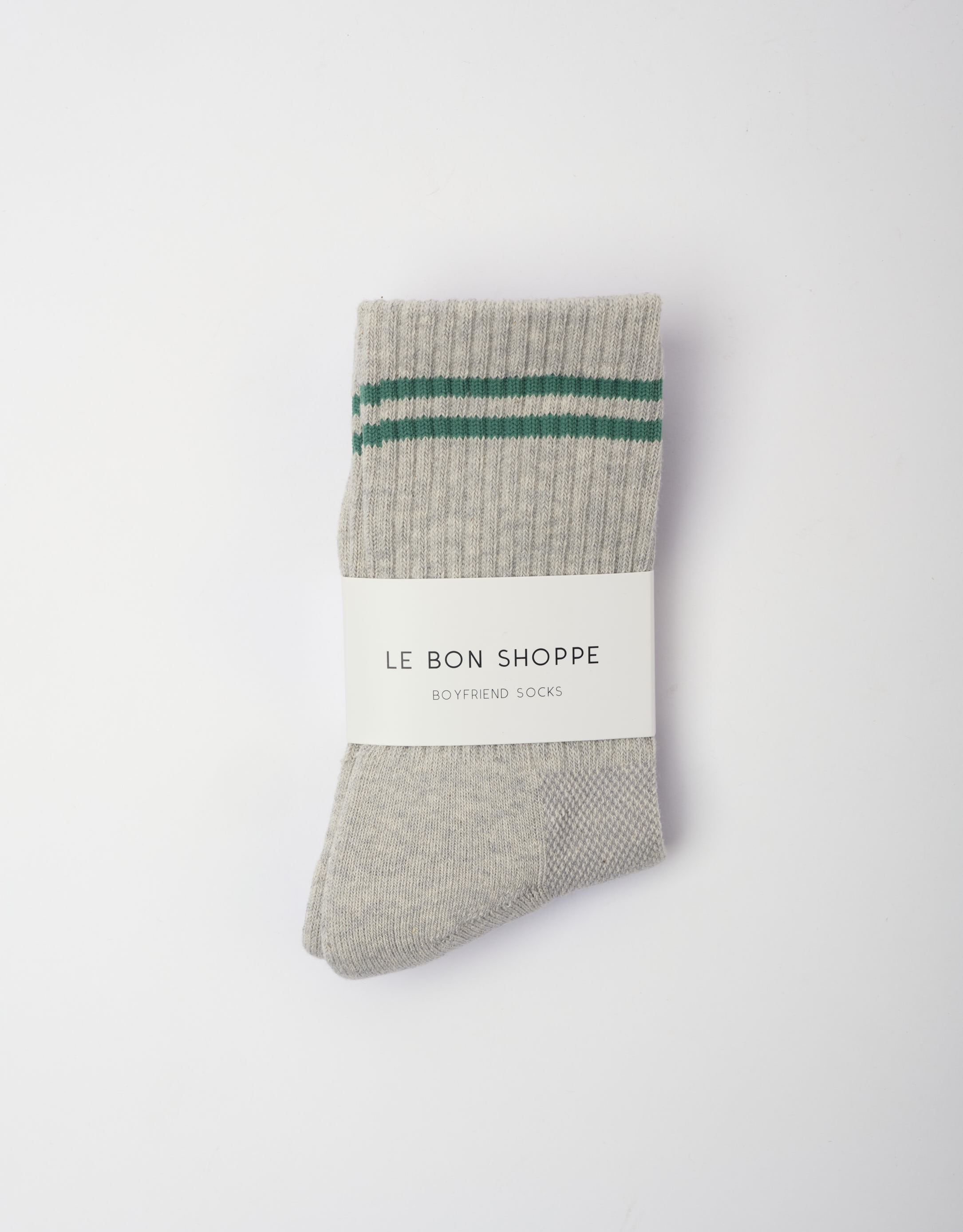 נעלי נשים - Le Bon Shoppe - גרביים BOYFRIEND - אפור בהיר1