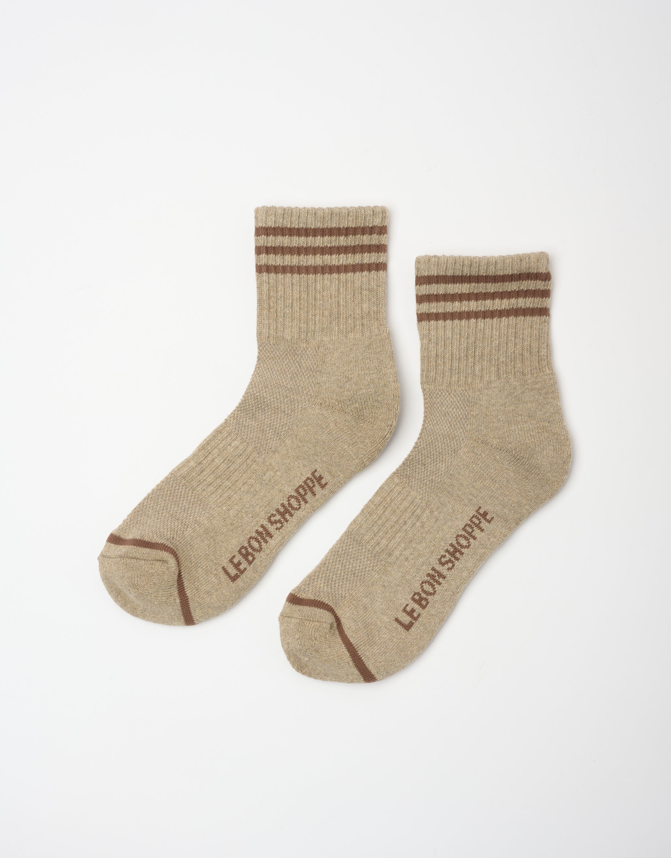 נעלי נשים - Le Bon Shoppe - גרביים GIRLFRIEND - חום בהיר4