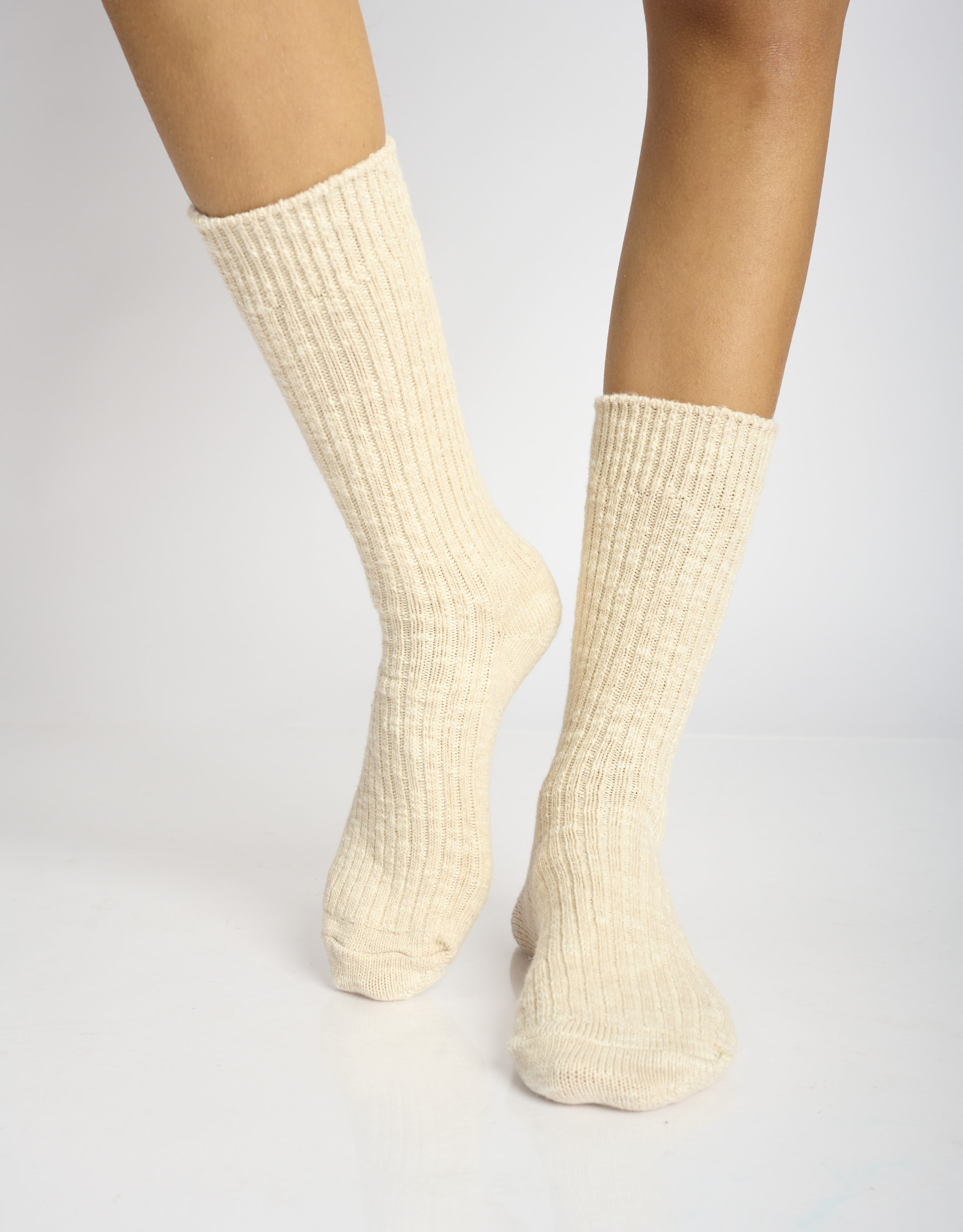 נעלי נשים - Le Bon Shoppe - גרביים COTTAGE - בז'3