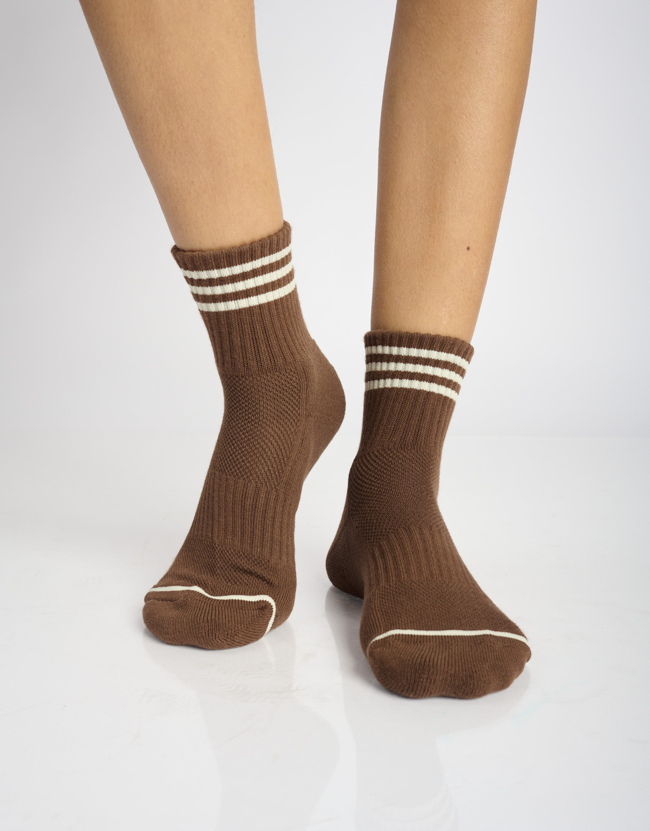 נעלי נשים - Le Bon Shoppe - גרביים GIRLFRIEND - חום3