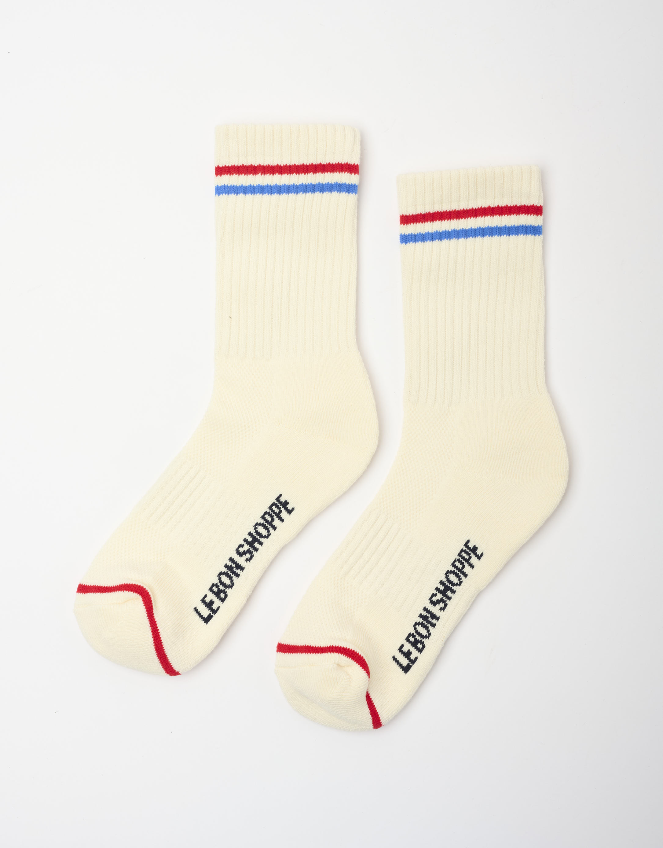 נעלי נשים - Le Bon Shoppe - גרביים BOYFRIEND - לבן2