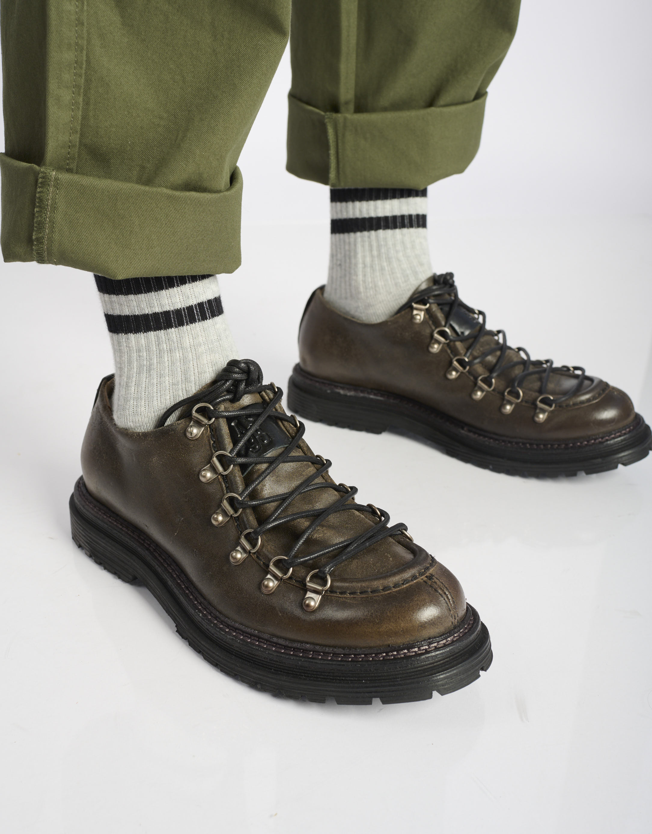 נעלי גברים - A.S. 98 - נעליים עם שרוכים STATIC - אפור1