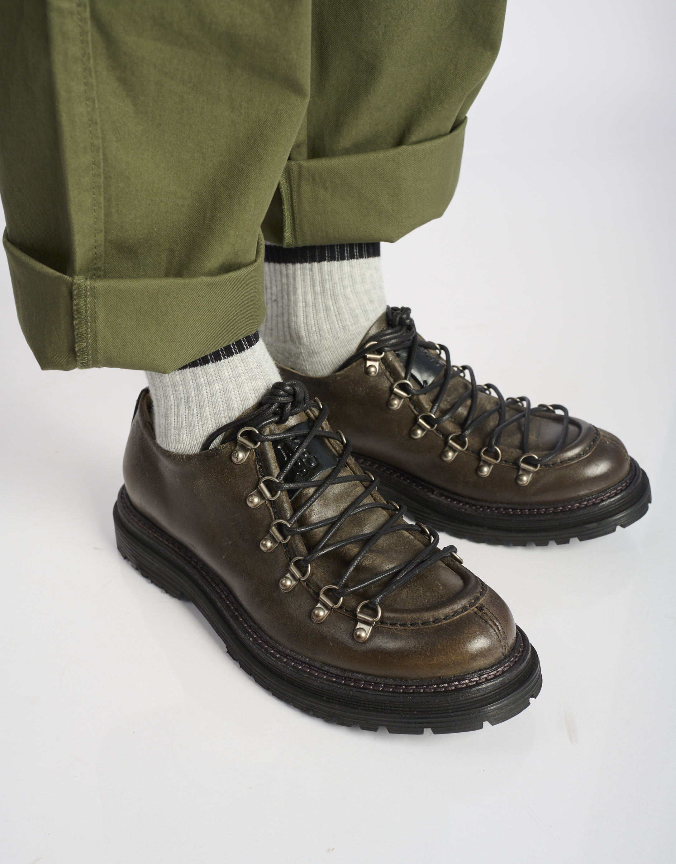 נעלי גברים - A.S. 98 - נעליים עם שרוכים STATIC - אפור4