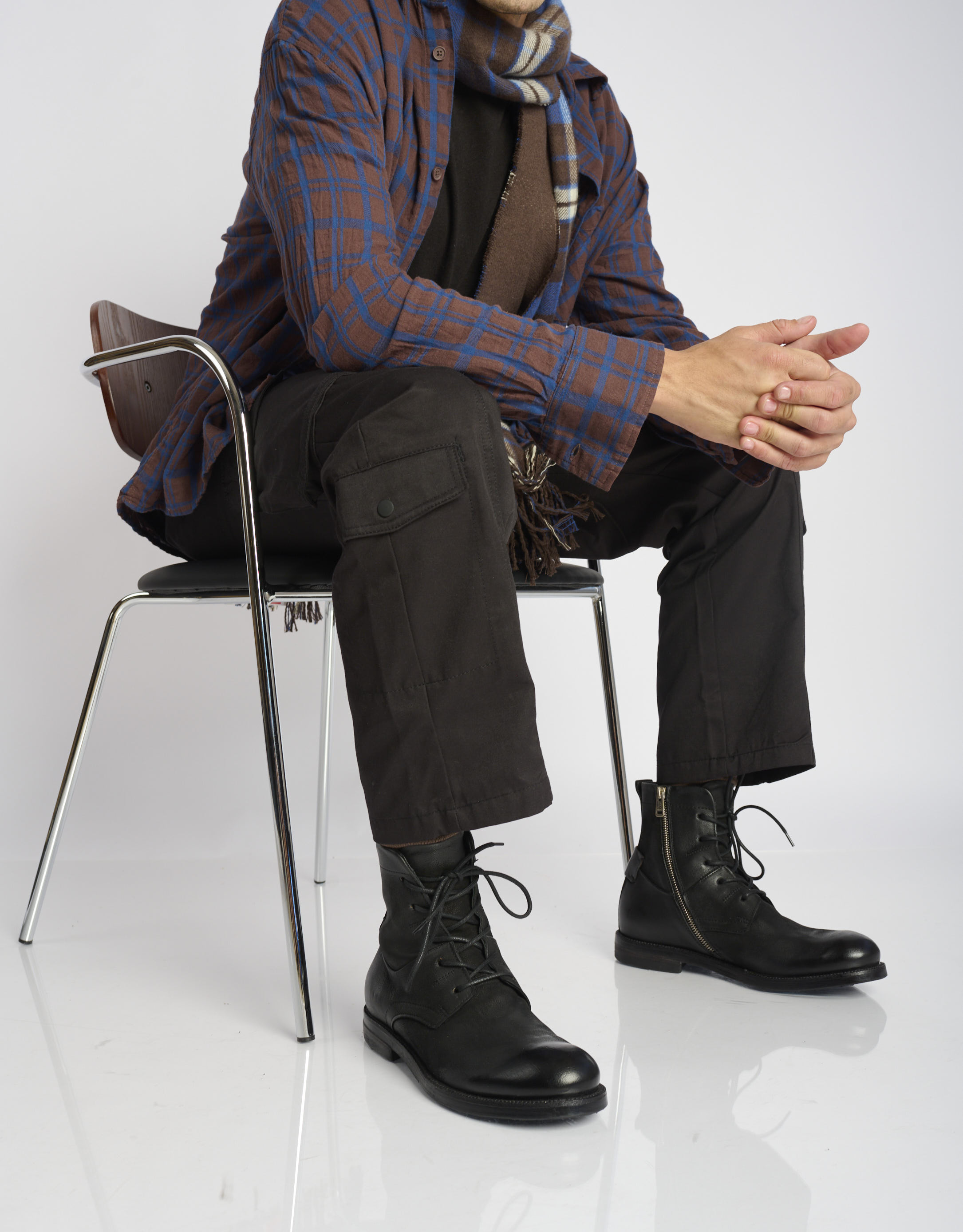 נעלי גברים - A.S. 98 - נעליים גבוהות SAMURAI - שחור1