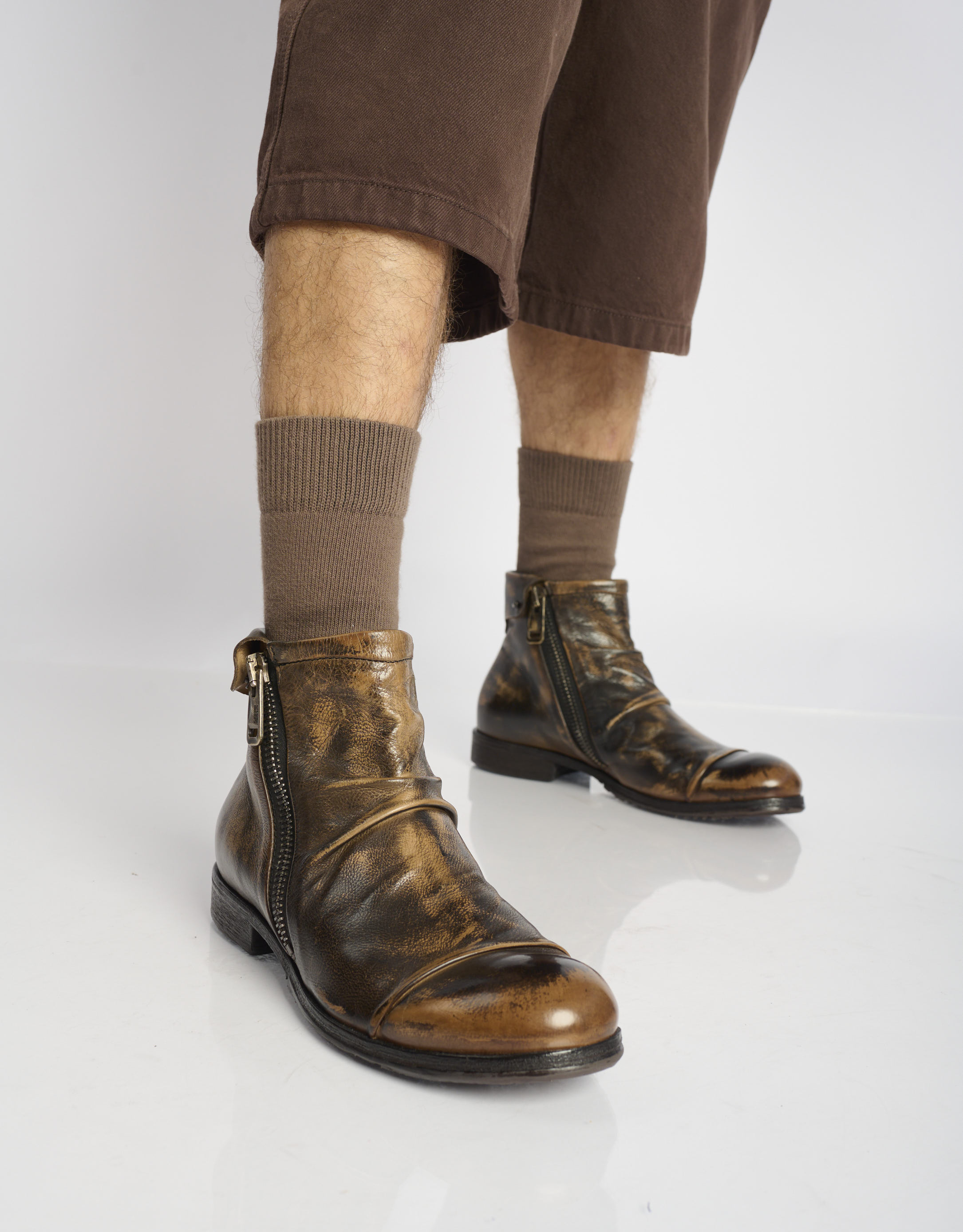 נעלי גברים - A.S. 98 - מגפונים CLASH - חום3